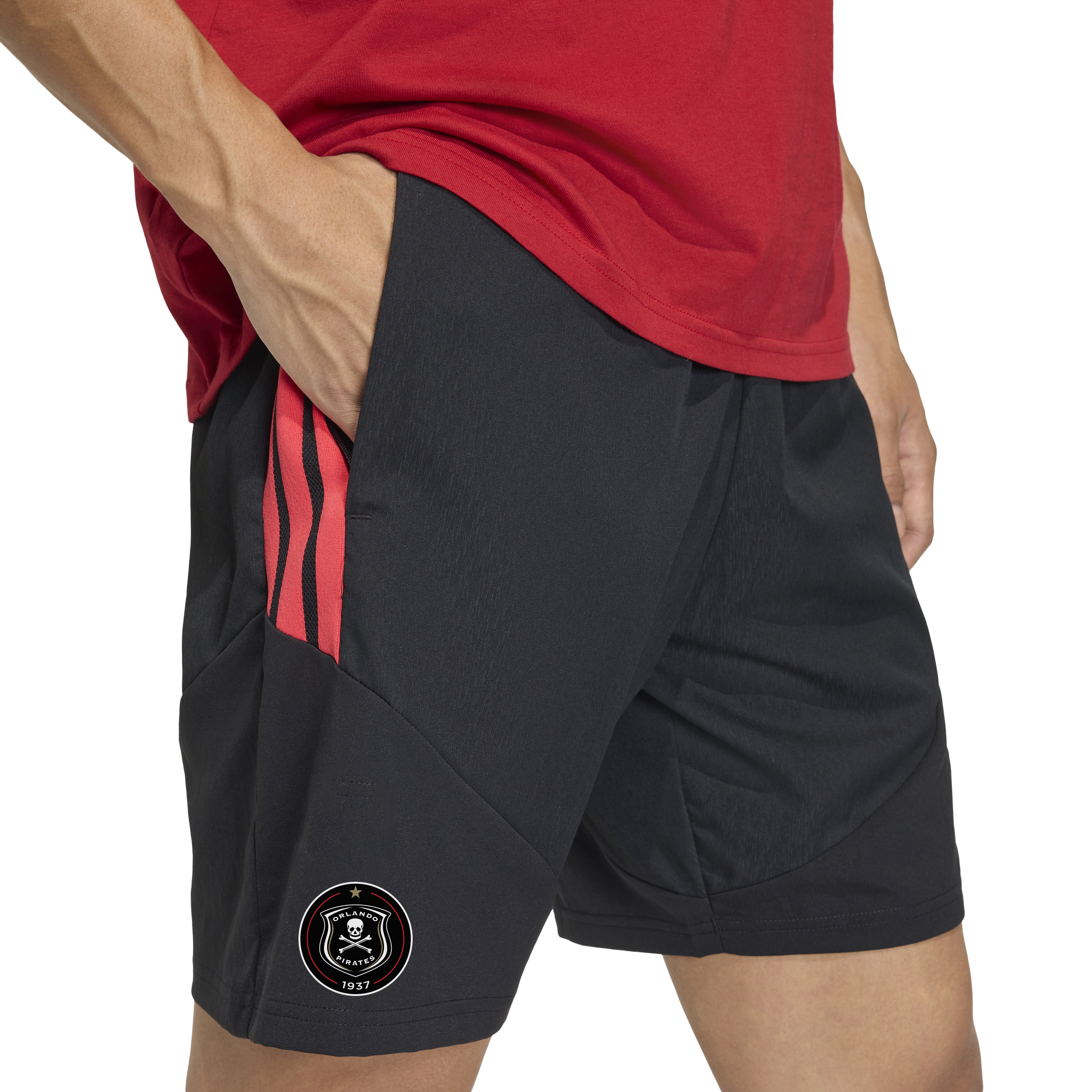 Orlando Pirates Adidas Tiro 26 Competition Downtime Shorts Black Black Semi Lucid Red