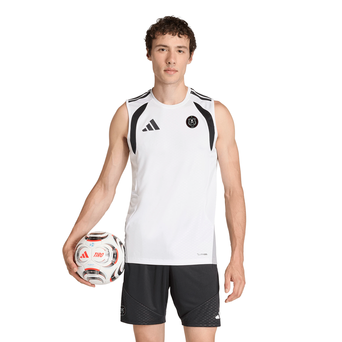 Orlando Pirates Adidas Tiro 26 Competition Sleeveless Jersey White Black