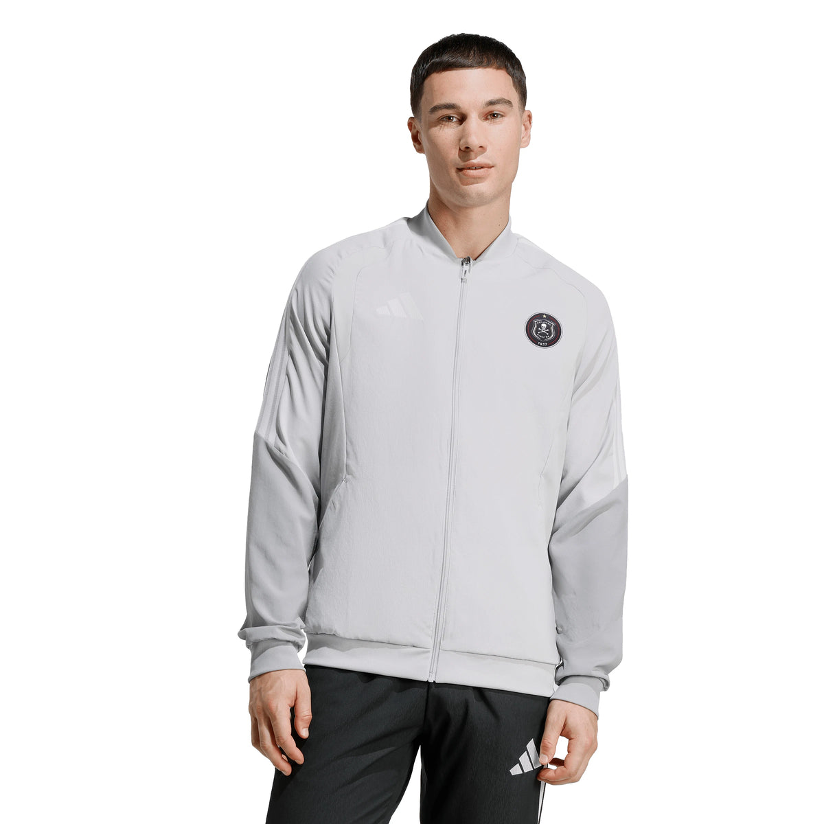 Orlando Pirates Adidas Tiro 26 Competition Presentation Jacket Team Light Grey Light Onix White