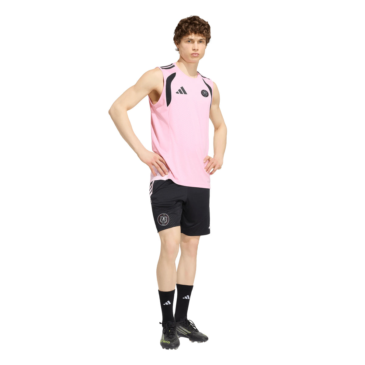 Orlando Pirates Adidas Tiro 26 Competition Sleeveless Jersey Light Pink Black