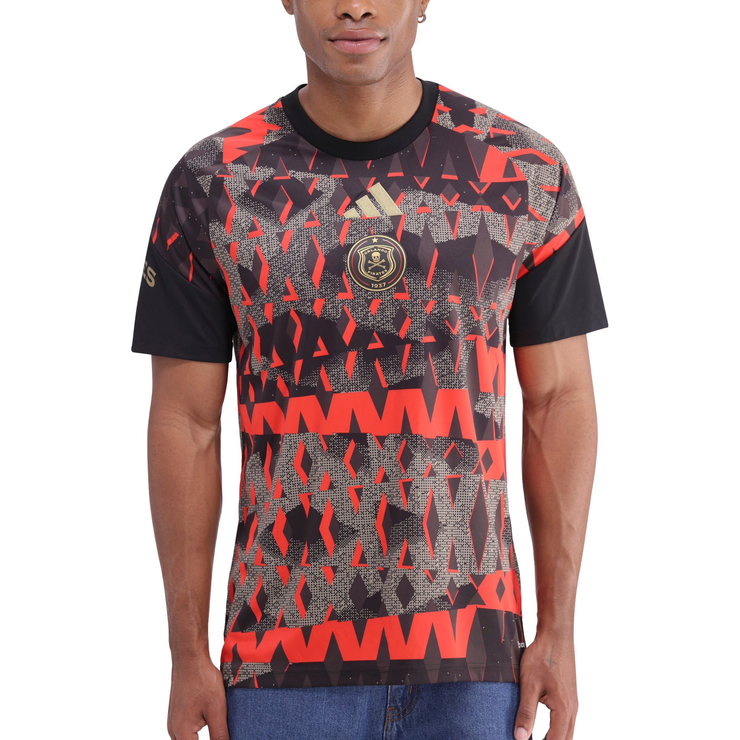 Orlando Pirates Adidas Pre-Match Shirt Black Multi