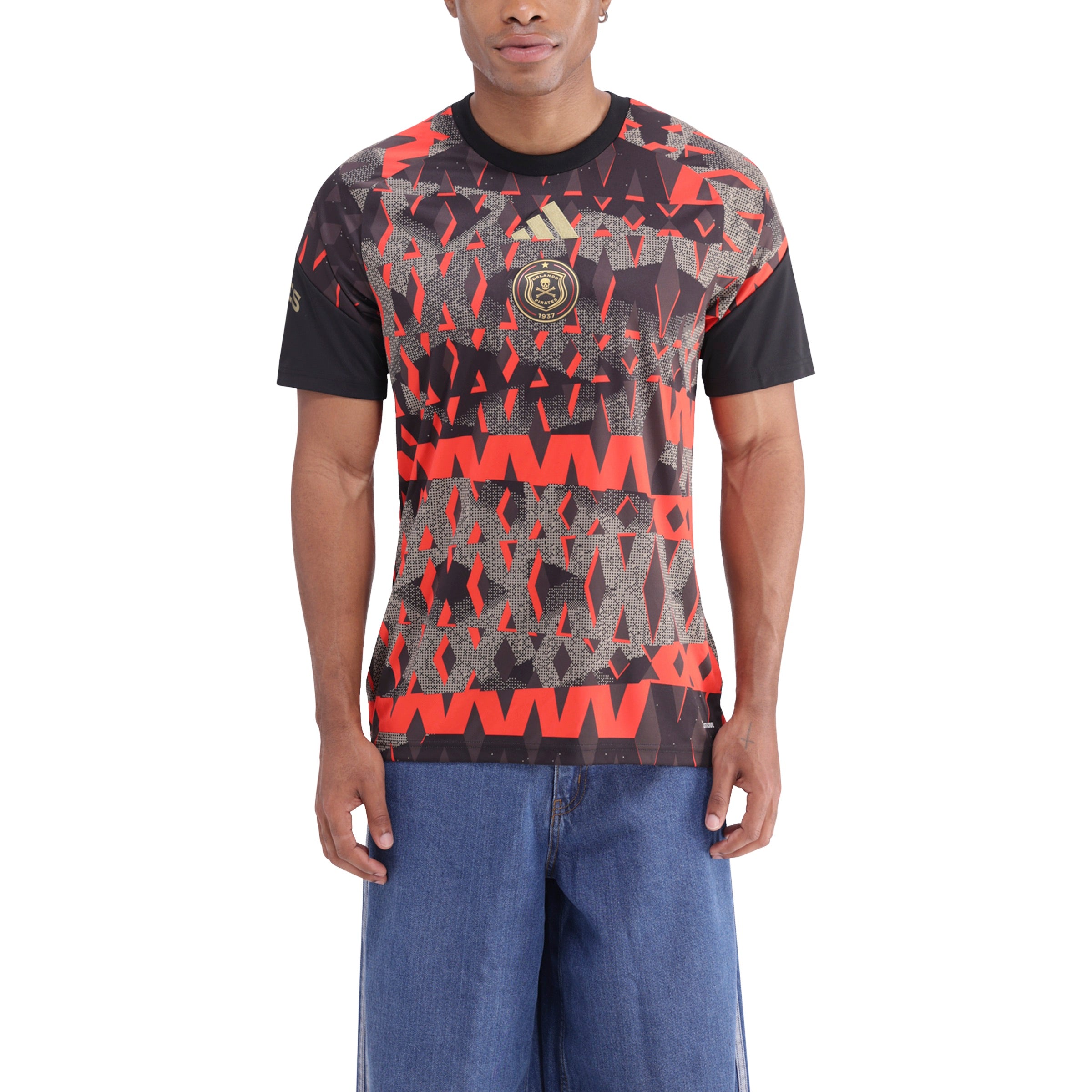 Orlando Pirates Adidas Pre-Match Shirt Black Multi