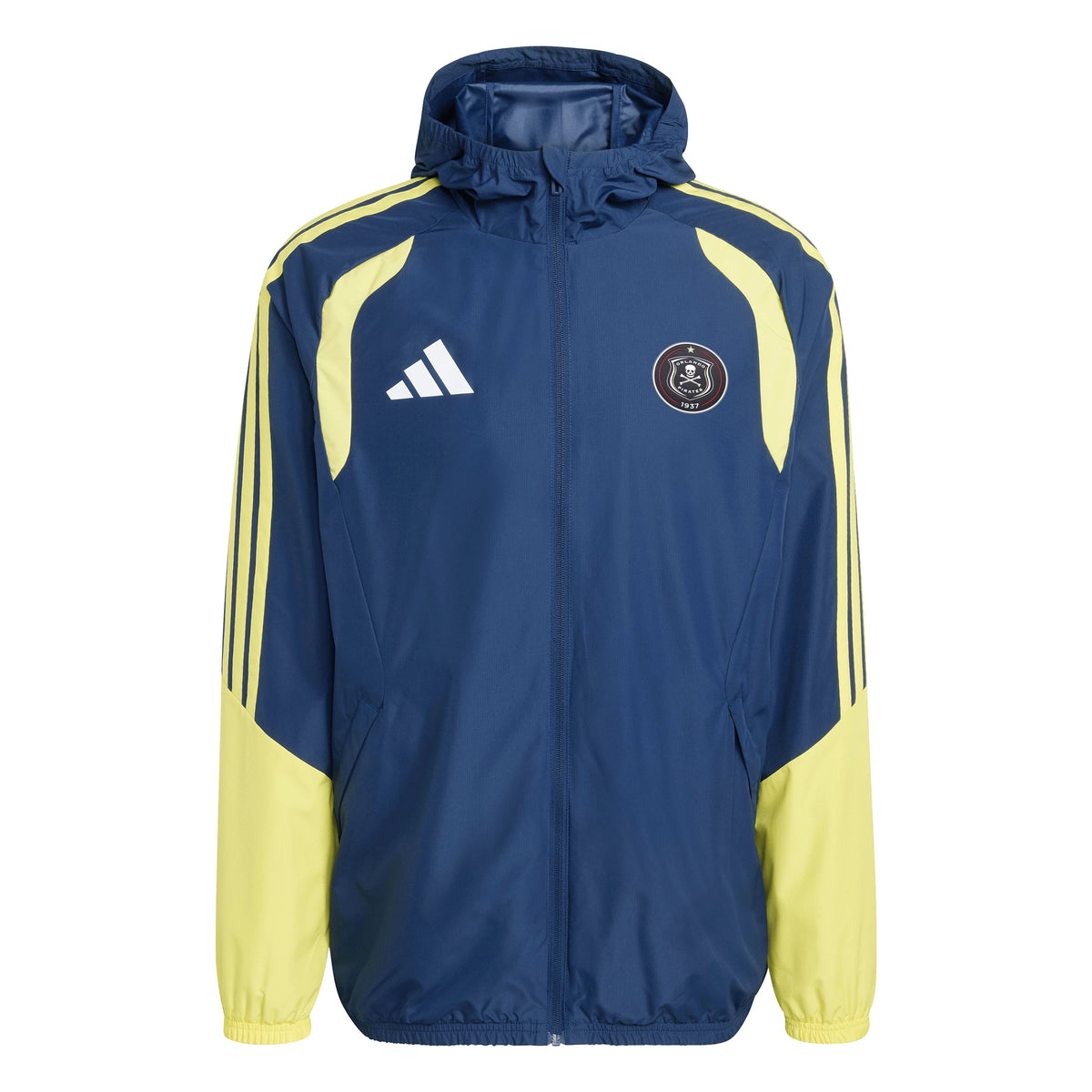 Orlando Pirates Adidas Tiro 26 Competition All-Weather Jacket Team Navy Blue Light Yellow