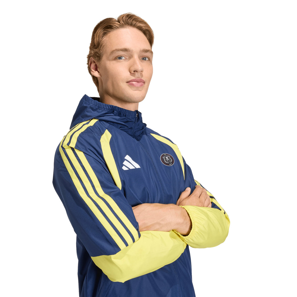Orlando Pirates Adidas Tiro 26 Competition All-Weather Jacket Team Navy Blue Light Yellow