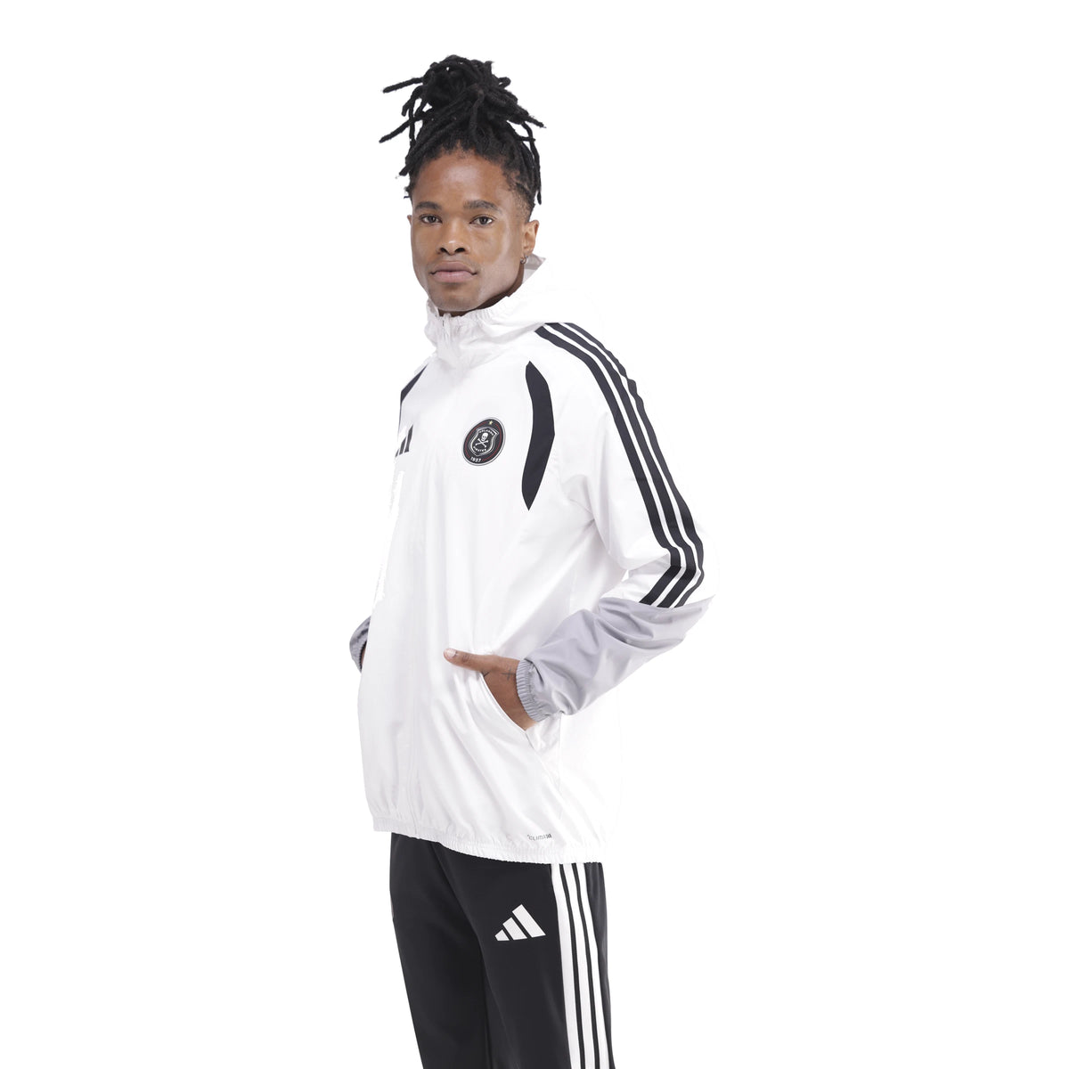 Orlando Pirates Adidas Tiro 26 Competition All-Weather Jacket White Light Onix Black