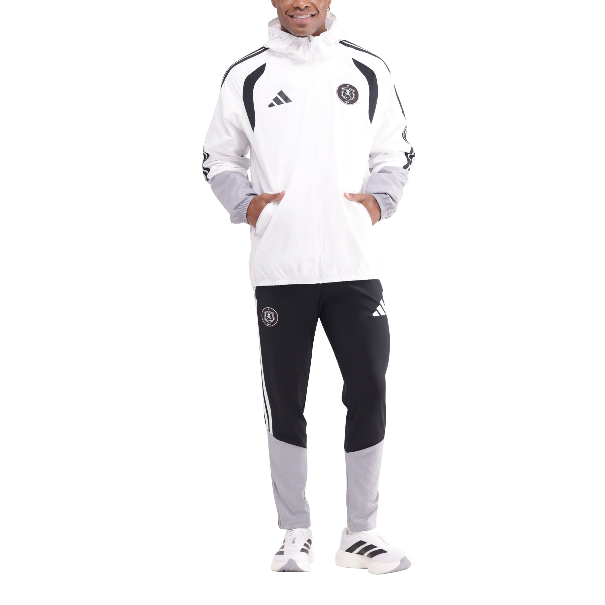 Orlando Pirates Adidas Tiro 26 Competition All-Weather Jacket White Light Onix Black