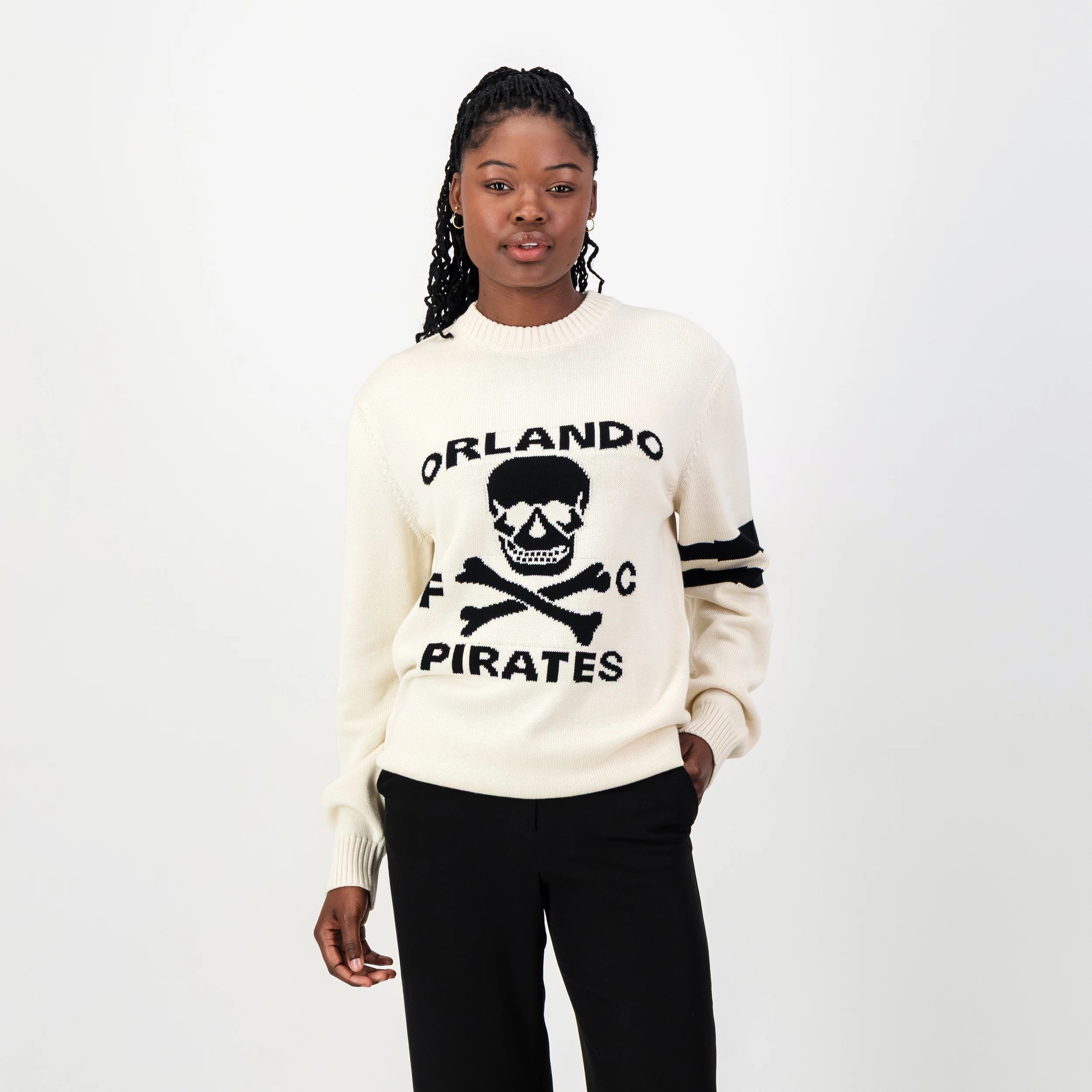 Orlando Pirates Xbone Crew Knit LS Jersey-Ivory
