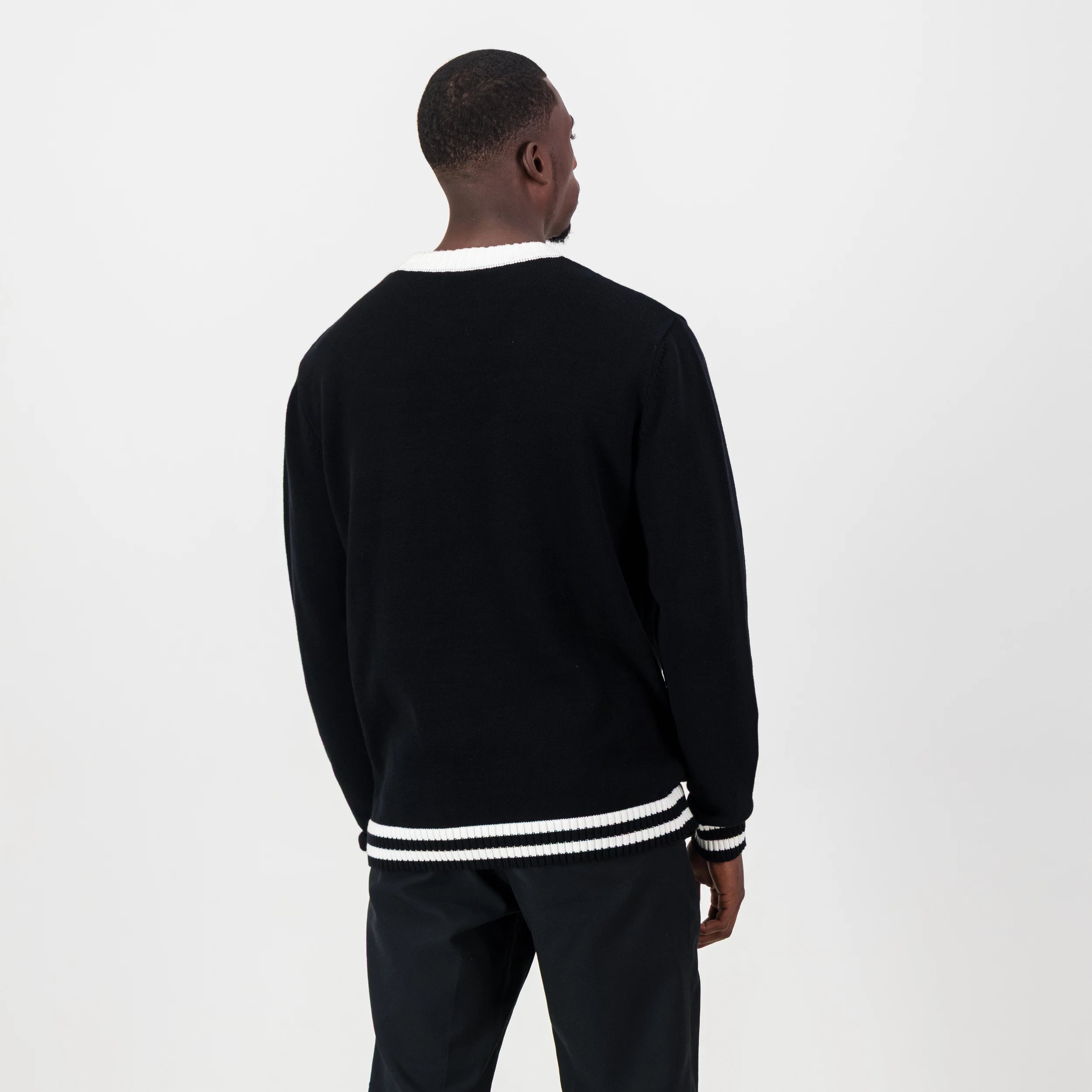 Orlando Pirates Tipped Crew Knit LS Jersey- Black