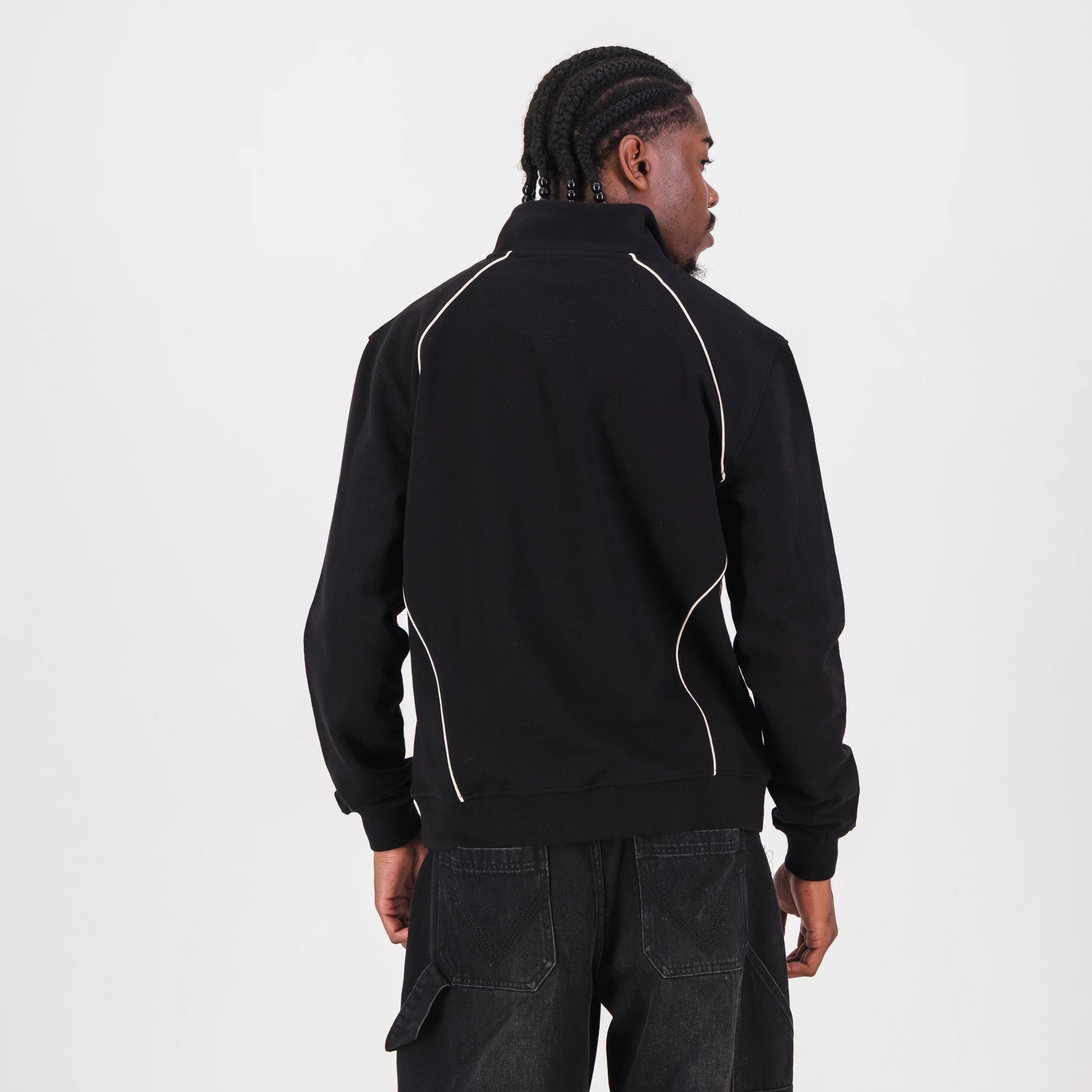 Orlando Pirates Piped Quarter Zip Sweat Black