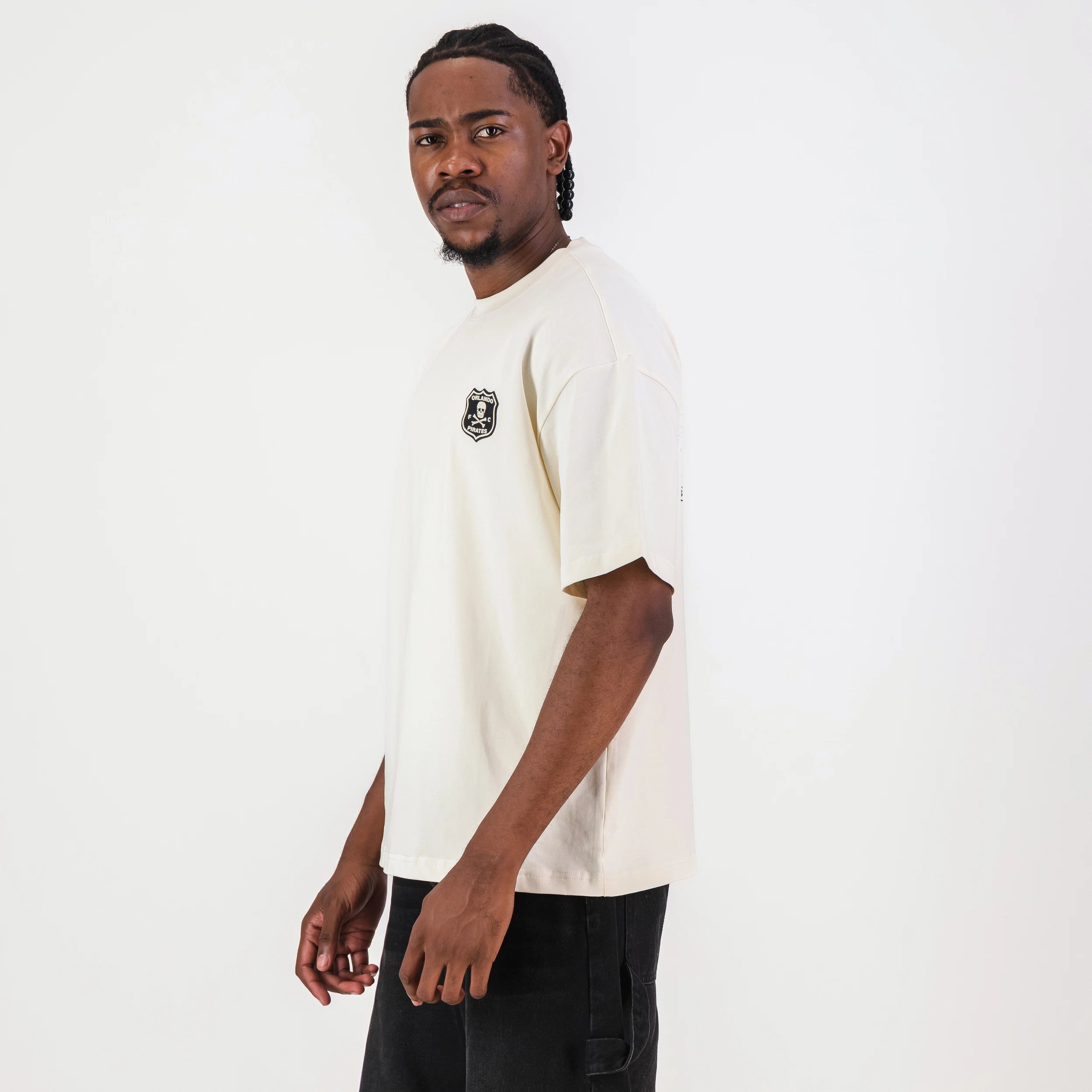 Orlando Pirates Quirky Boxy Tee-Ivory