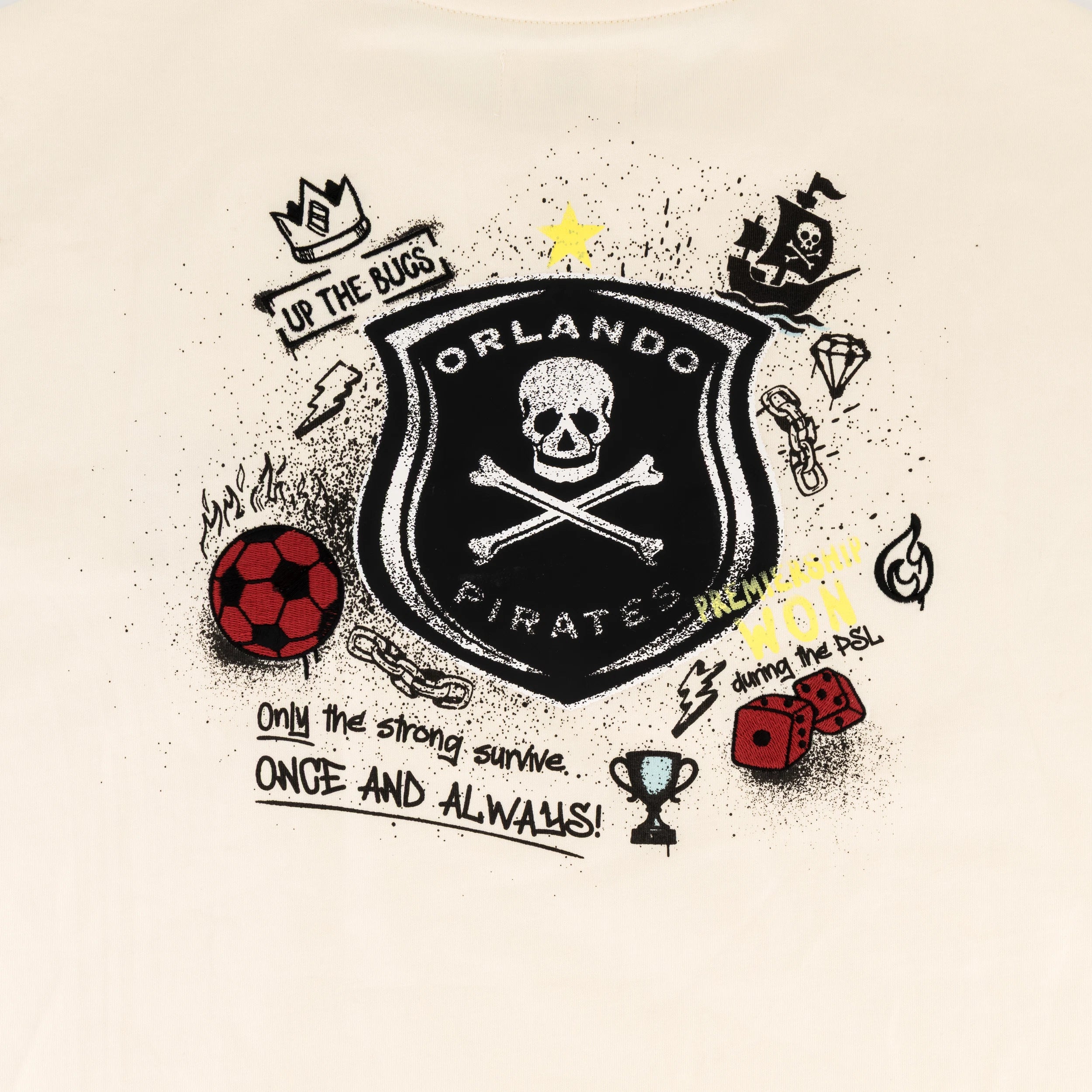 Orlando Pirates Quirky Boxy Tee-Ivory