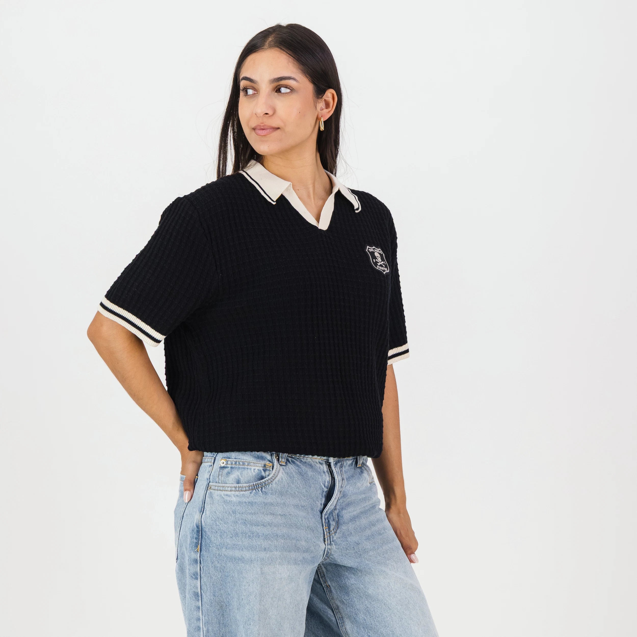 Orlando Pirates Basket Weave SS Knit Jersey-Black