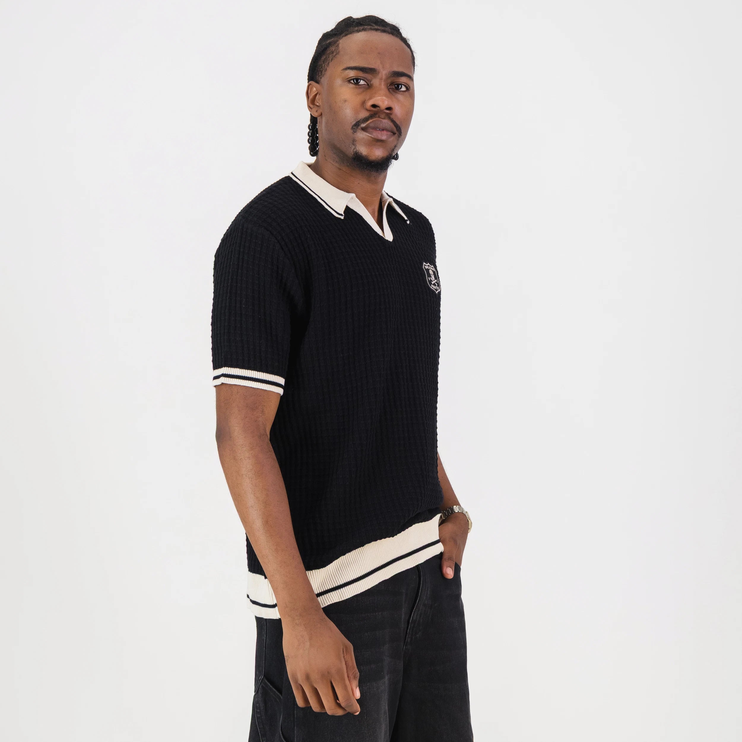 Orlando Pirates Basket Weave SS Knit Jersey-Black