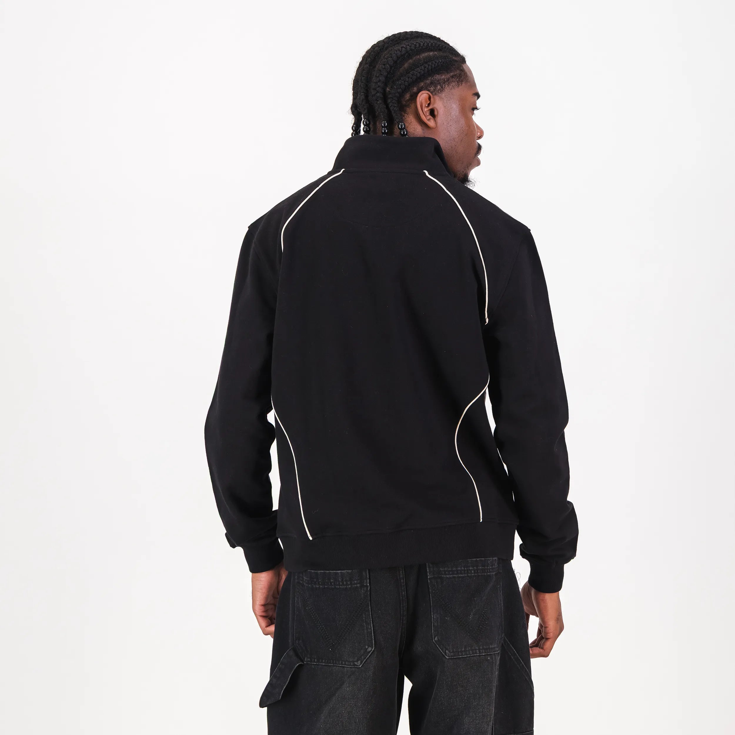 Piped Quarter Zip Sweat