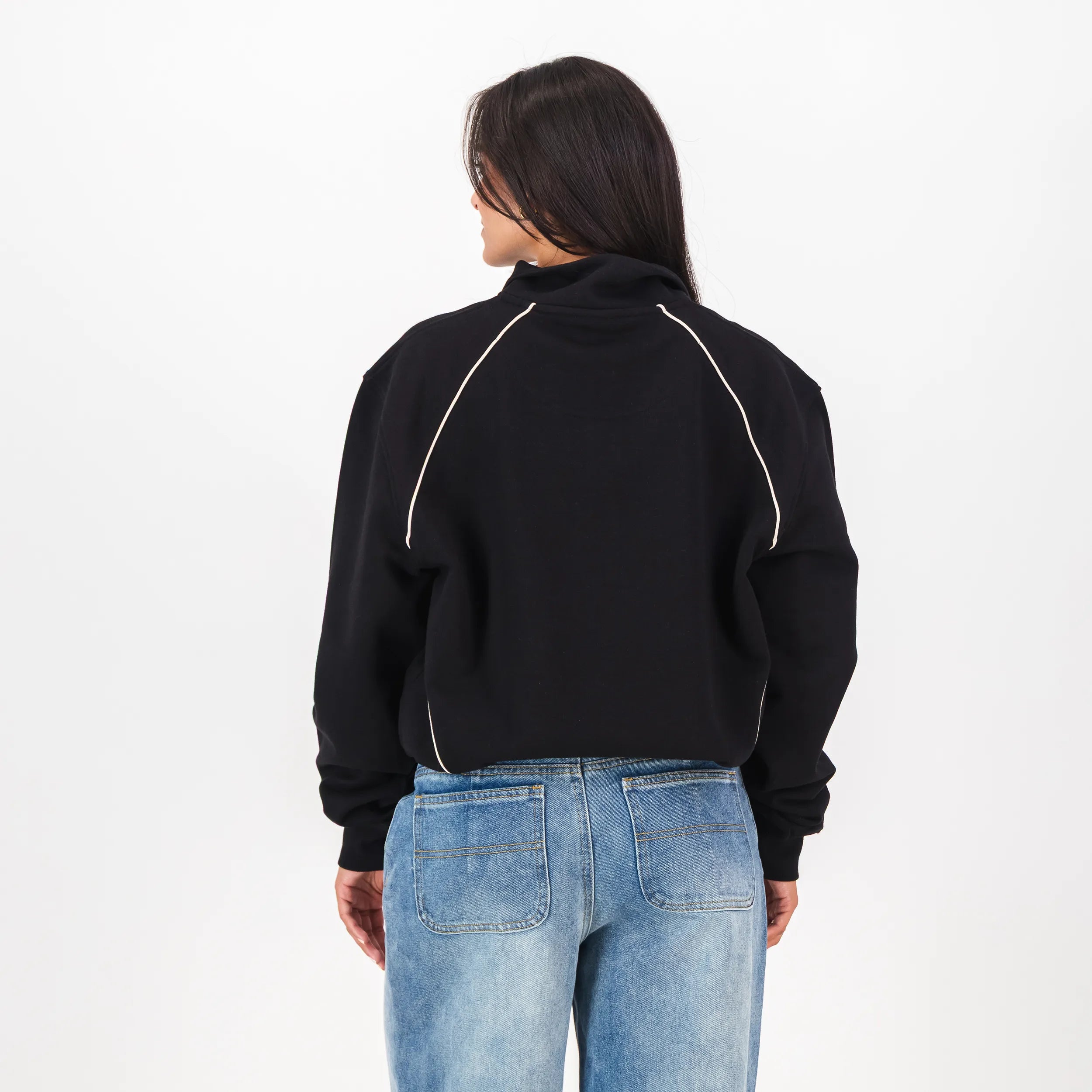 Piped Quarter Zip Sweat