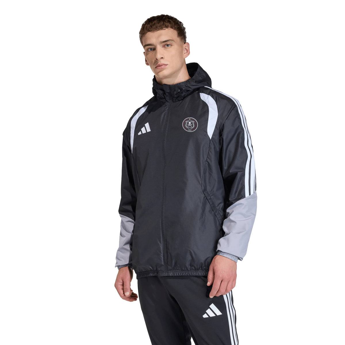 Orlando Pirates Adidas Tiro 26 Competition All-Weather Jacket Black Light Onix White