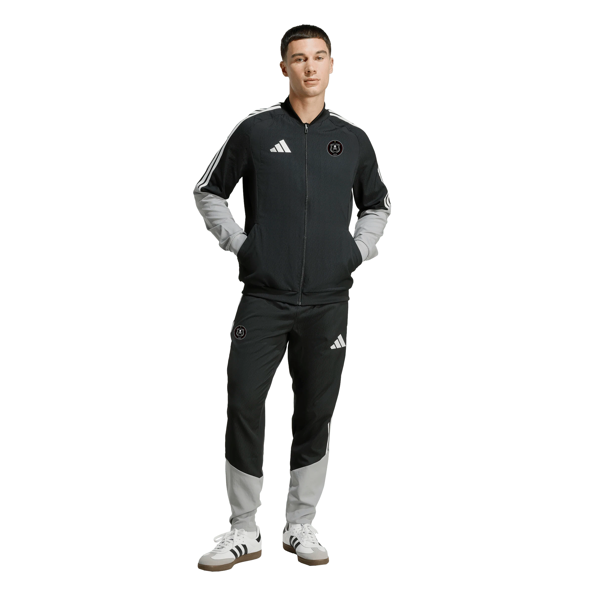 Orlando Pirates Adidas Tiro 26 Competition Presentation Pants Black Light Onix White