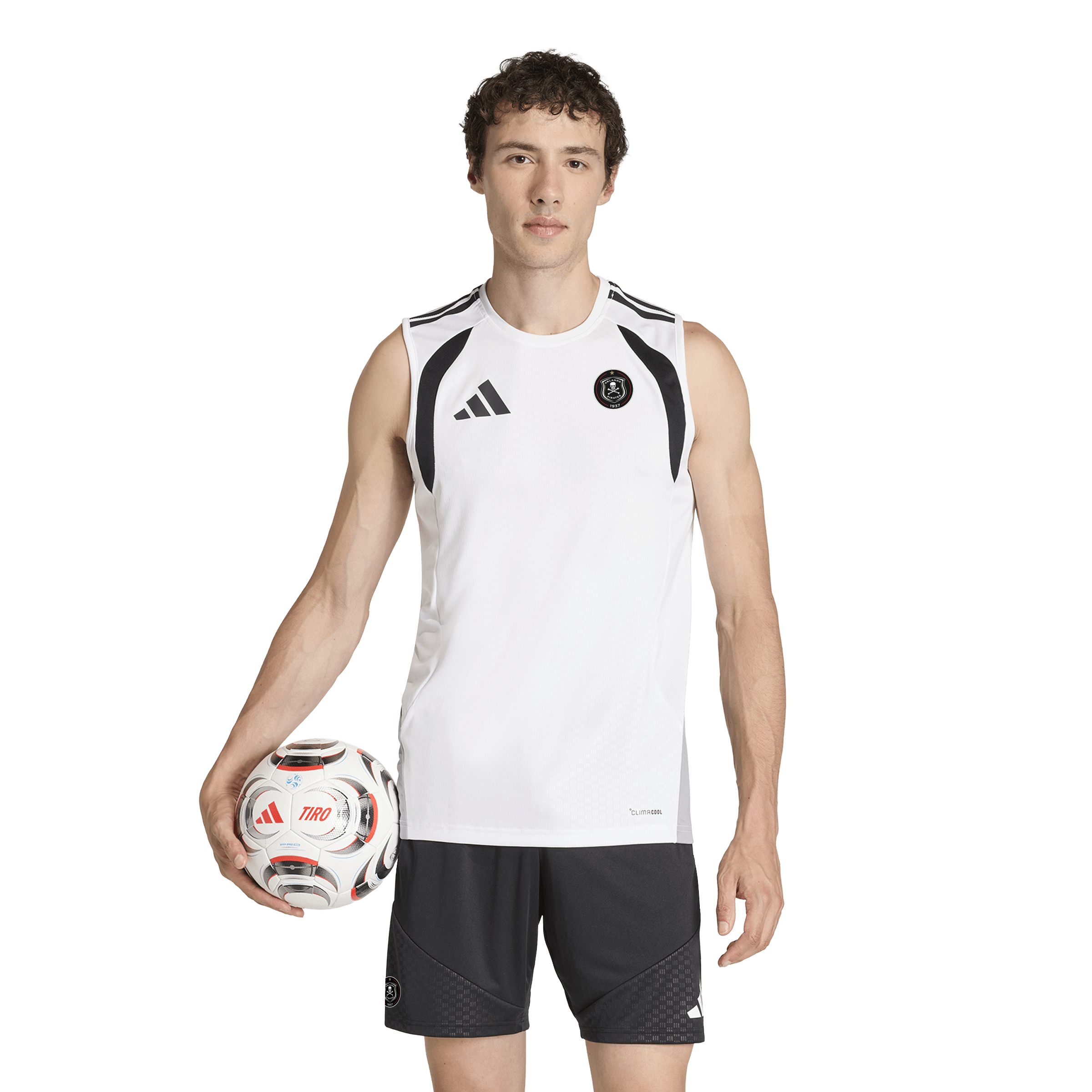Orlando Pirates Adidas Tiro 26 Competition Sleeveless Jersey White Black