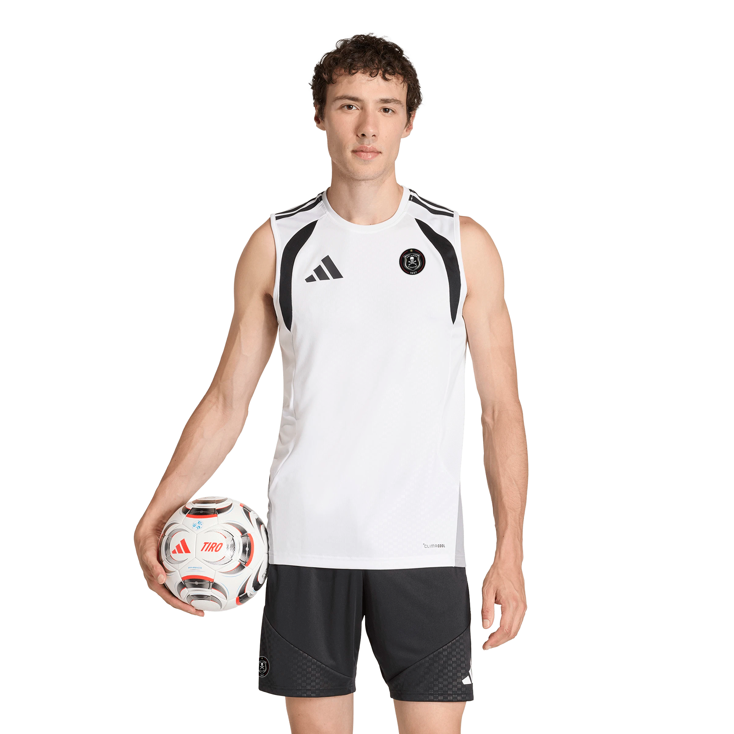 Orlando Pirates Adidas Tiro 26 Competition Sleeveless Jersey White Black