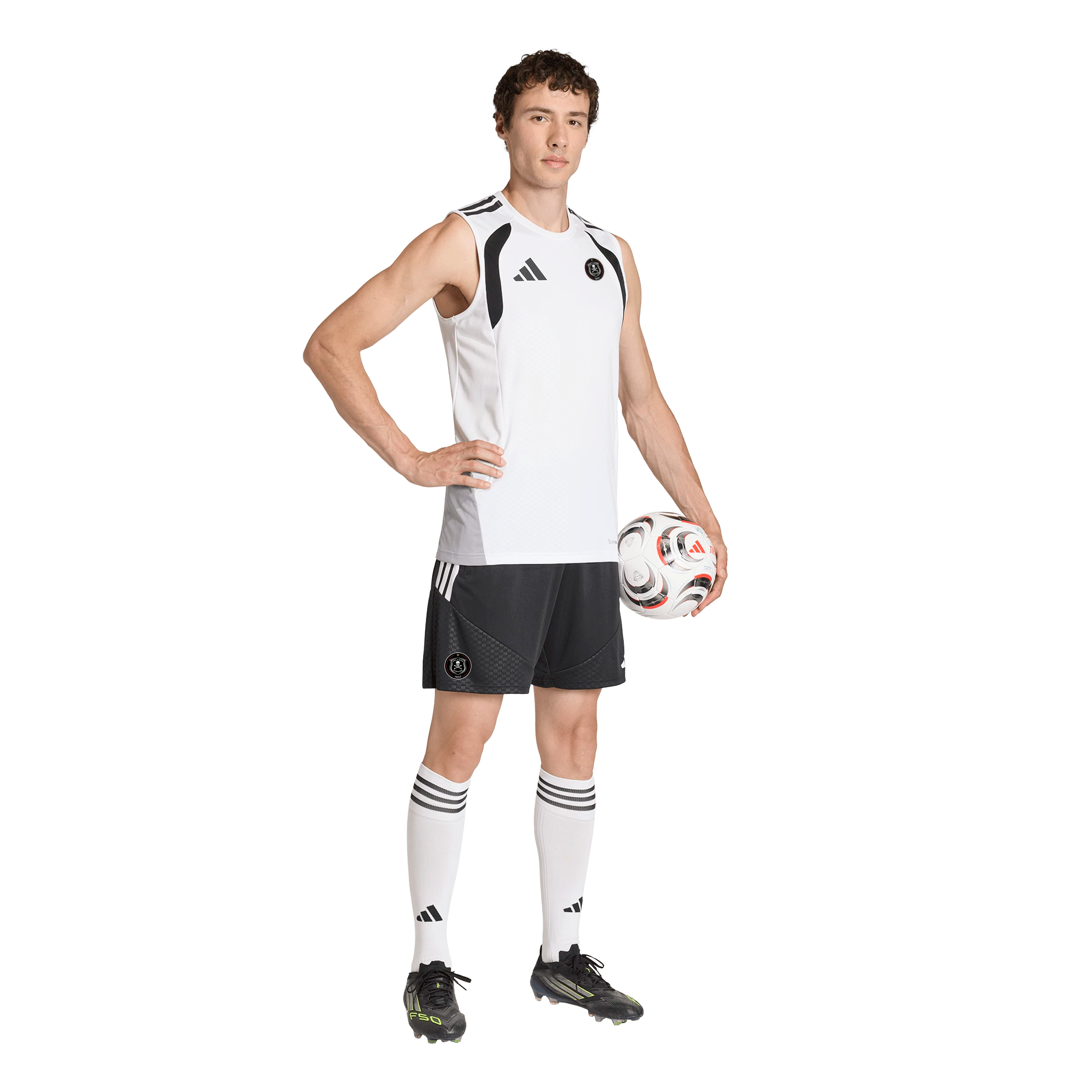 Orlando Pirates Adidas Tiro 26 Competition Sleeveless Jersey White Black