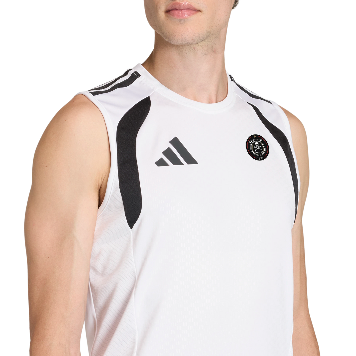 Orlando Pirates Adidas Tiro 26 Competition Sleeveless Jersey White Black
