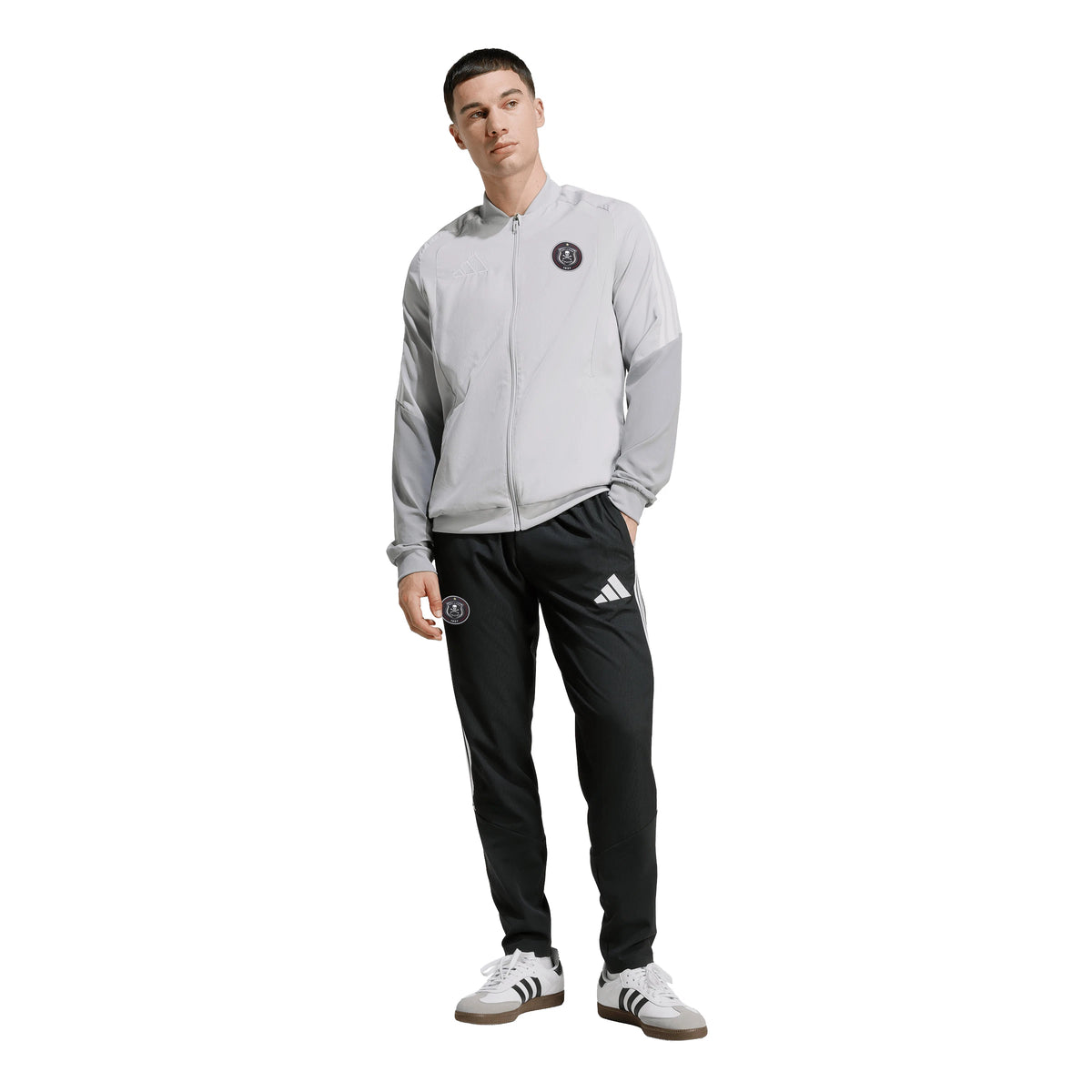 Orlando Pirates Adidas Tiro 26 Competition Presentation Jacket Team Light Grey Light Onix White
