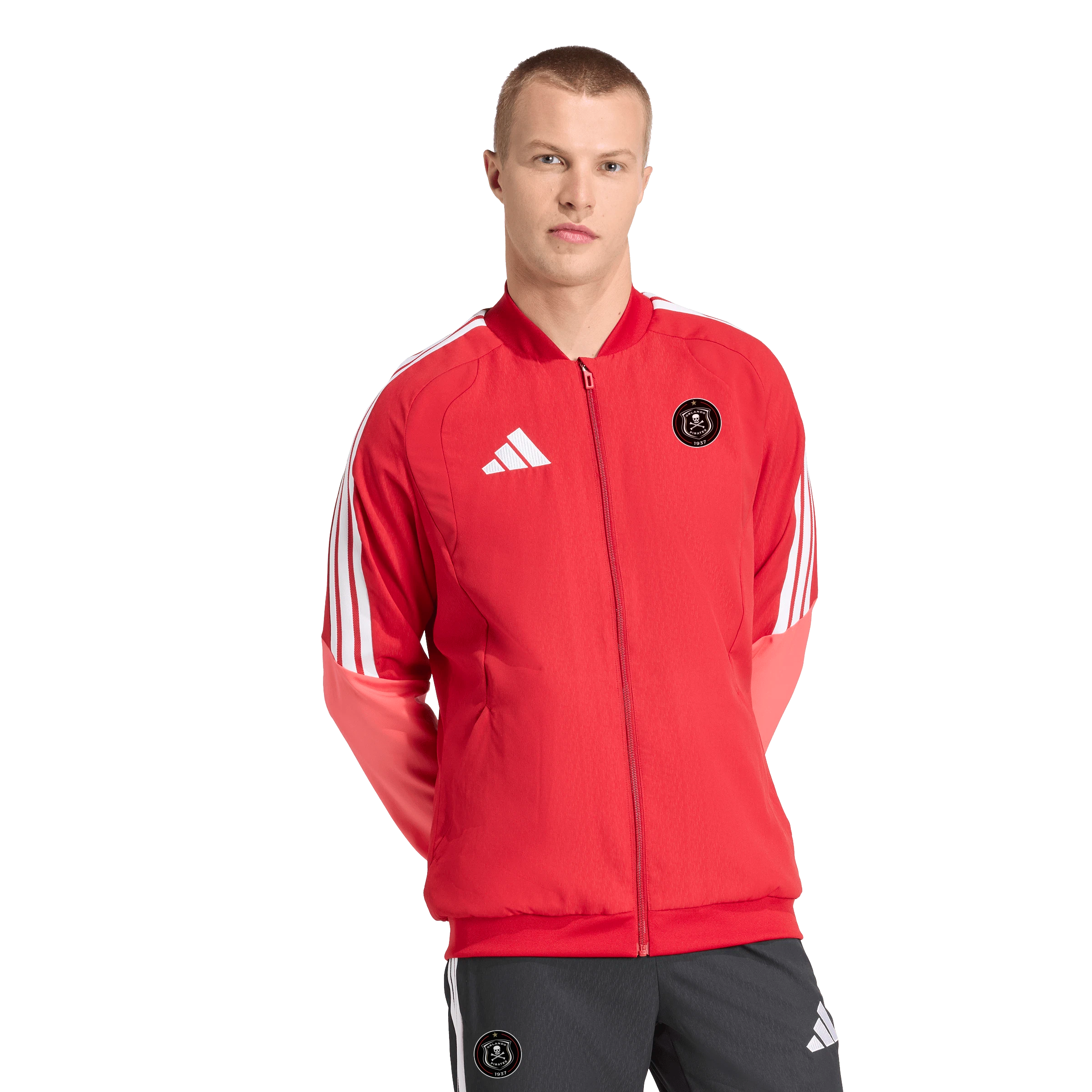 Orlando Pirates Adidas Tiro 26 Competition Presentation Jacket Team Power Red Semi Lucid Red White