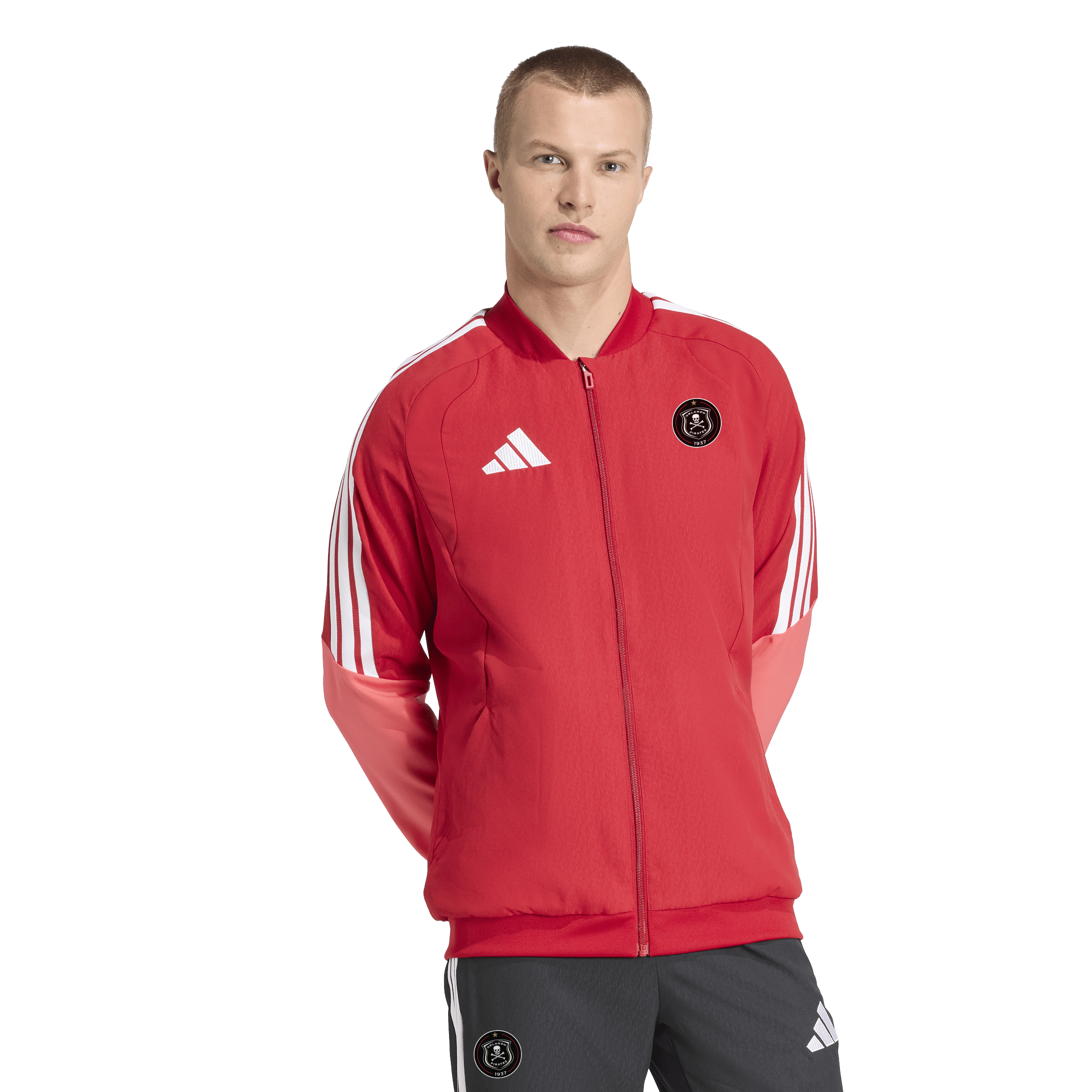 Orlando Pirates Adidas Tiro 26 Competition Presentation Jacket Team Power Red Semi Lucid Red White