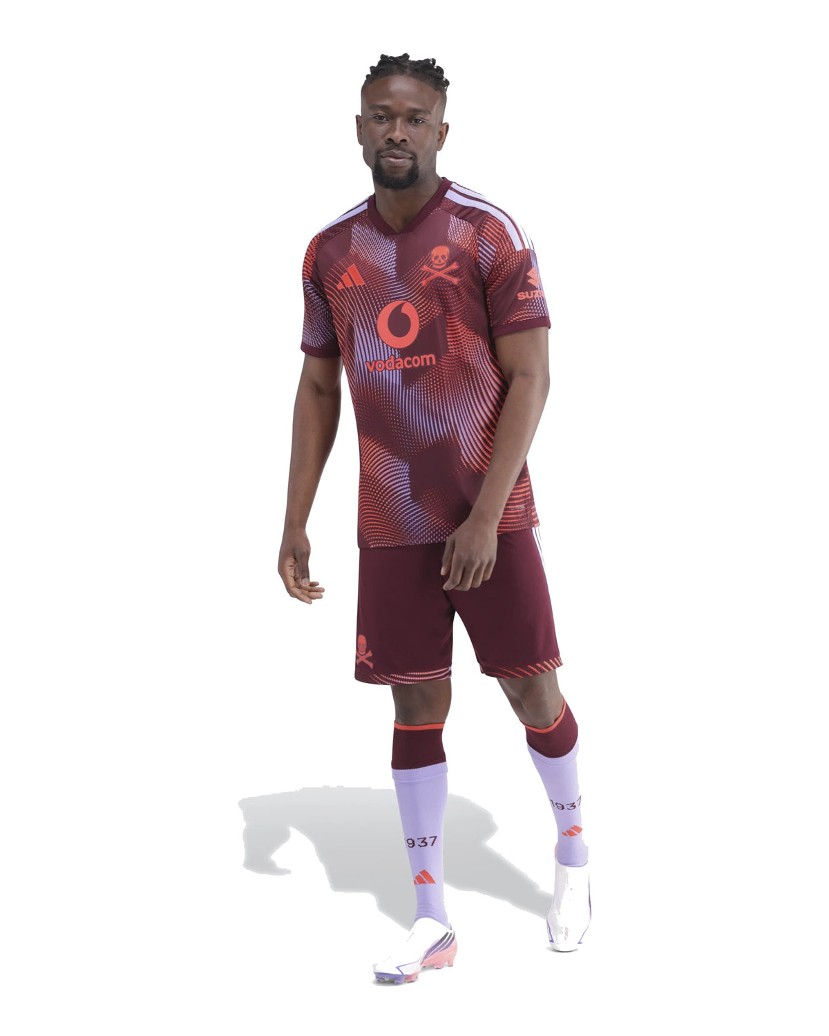 Orlando Pirates Adidas Third Jersey White Maroon