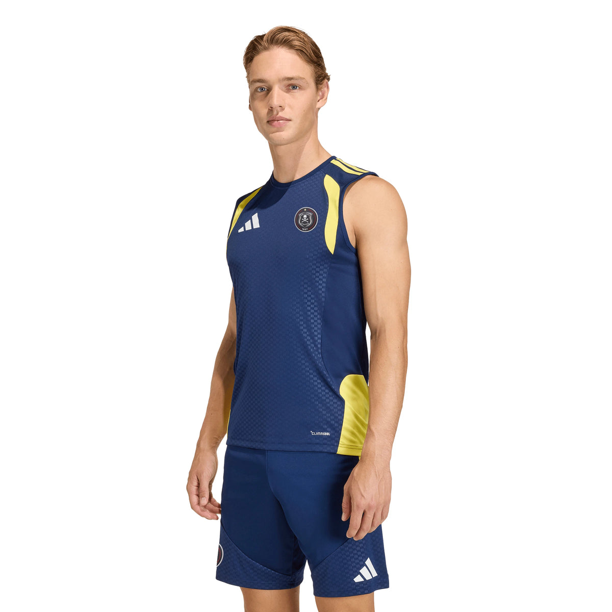 Orlando Pirates Adidas Tiro 26 Competition Sleeveless Jersey Team Navy Blue Light Yellow