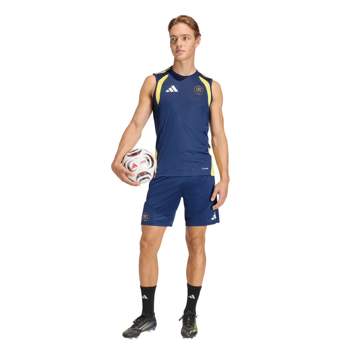 Orlando Pirates Adidas Tiro 26 Competition Sleeveless Jersey Team Navy Blue Light Yellow