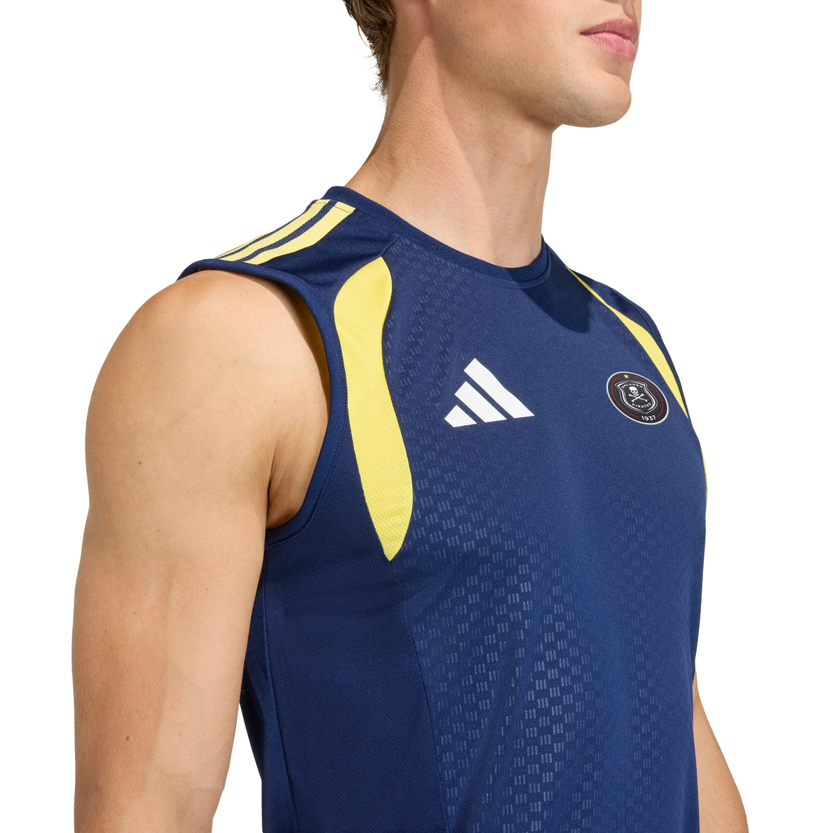 Orlando Pirates Adidas Tiro 26 Competition Sleeveless Jersey Team Navy Blue Light Yellow