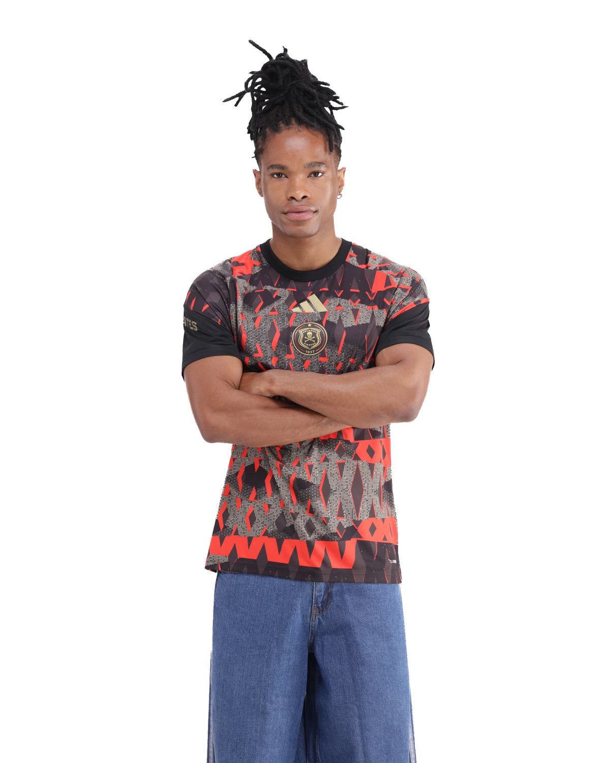 Orlando Pirates Adidas Pre-Match Shirt Black Multi