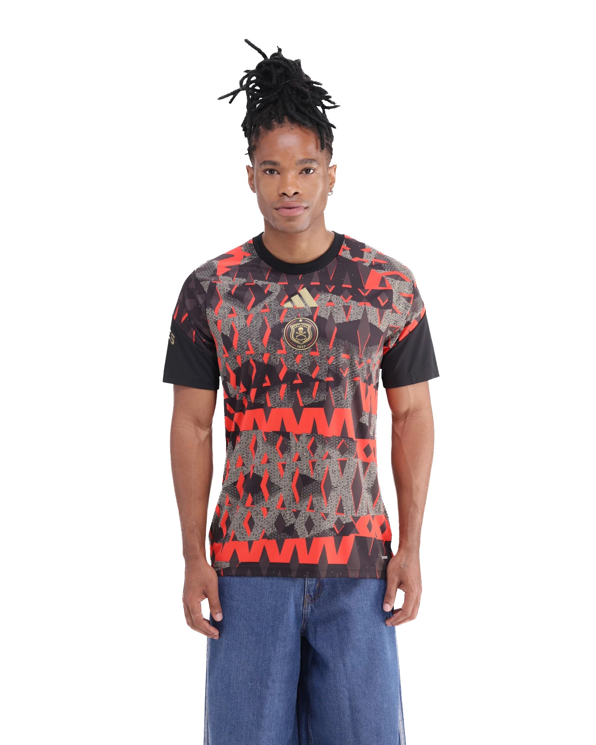 Orlando Pirates Adidas Pre-Match Shirt Black Multi