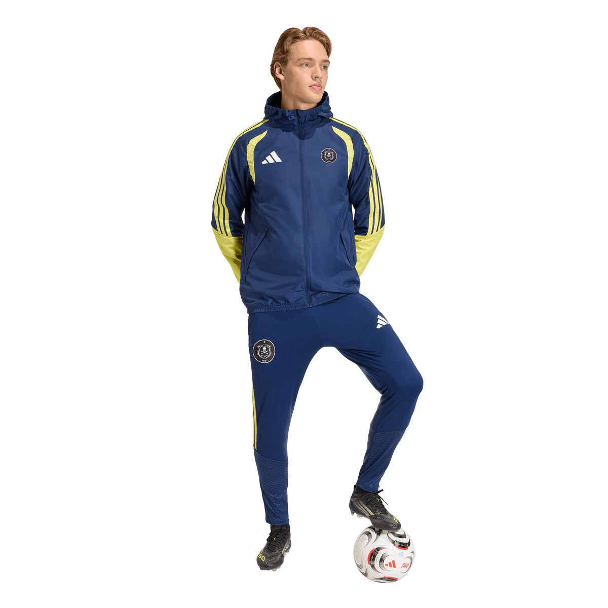 Orlando Pirates Adidas Tiro 26 Competition All-Weather Jacket Team Navy Blue Light Yellow