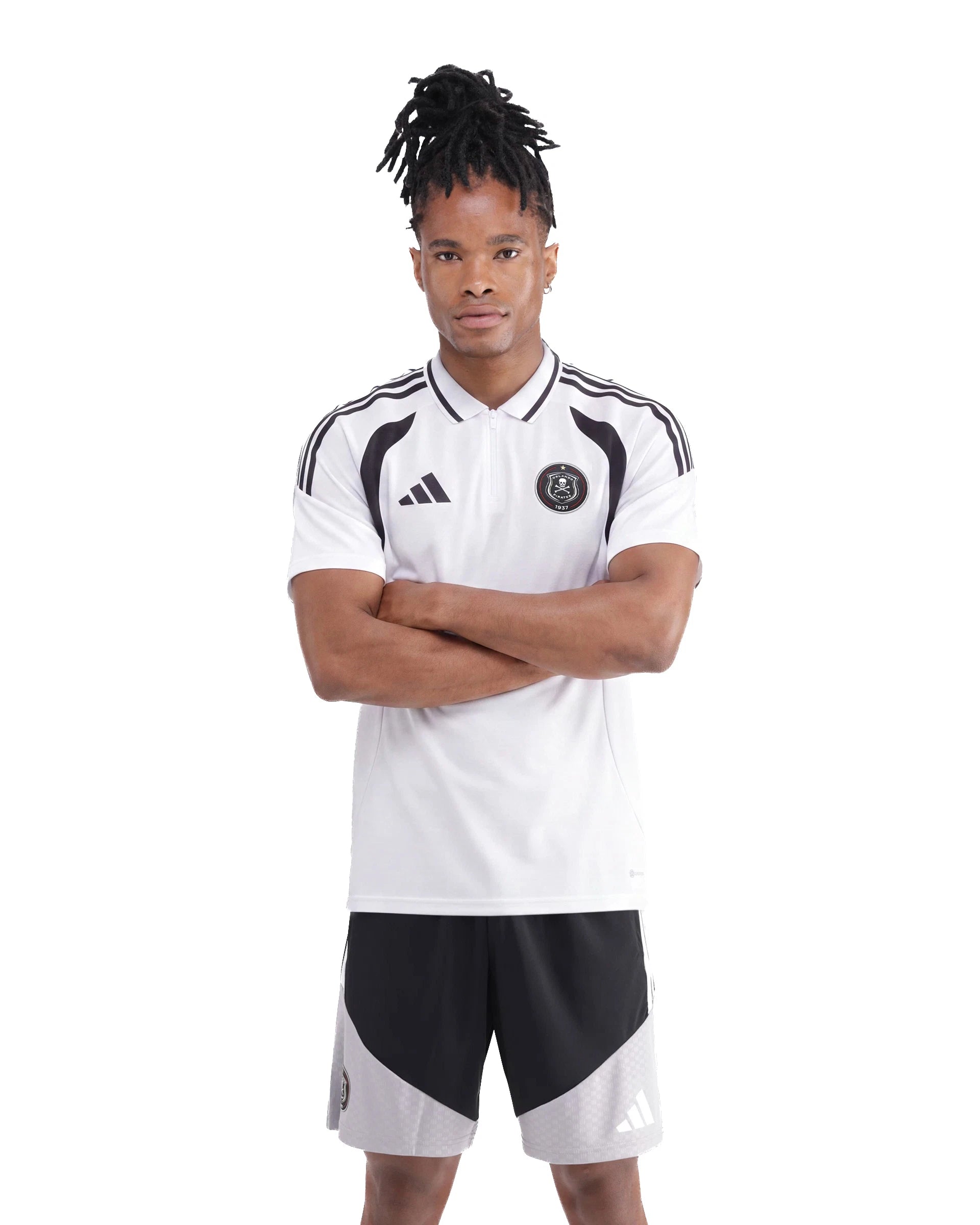 Orlando Pirates Adidas Tiro 26 Competition Polo White Light Onix Black