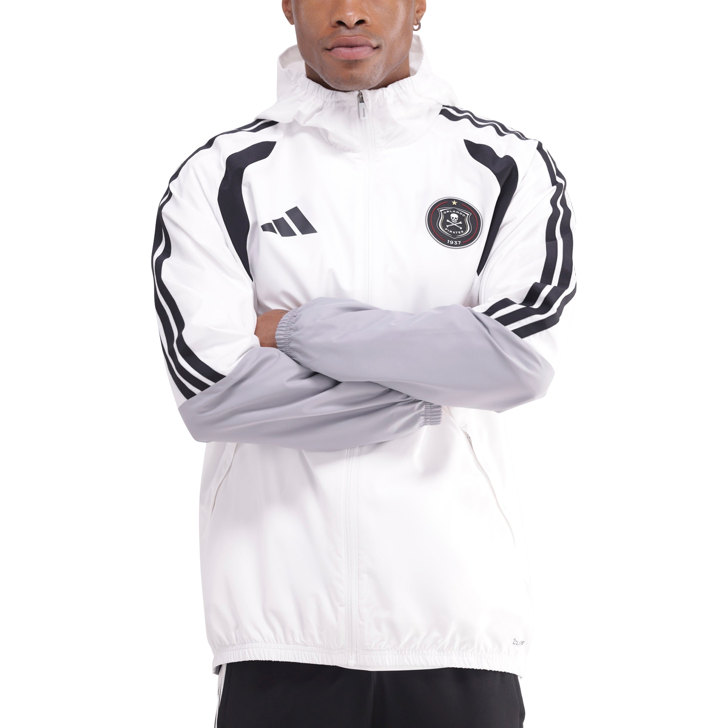 Orlando Pirates Adidas Tiro 26 Competition All-Weather Jacket White Light Onix Black