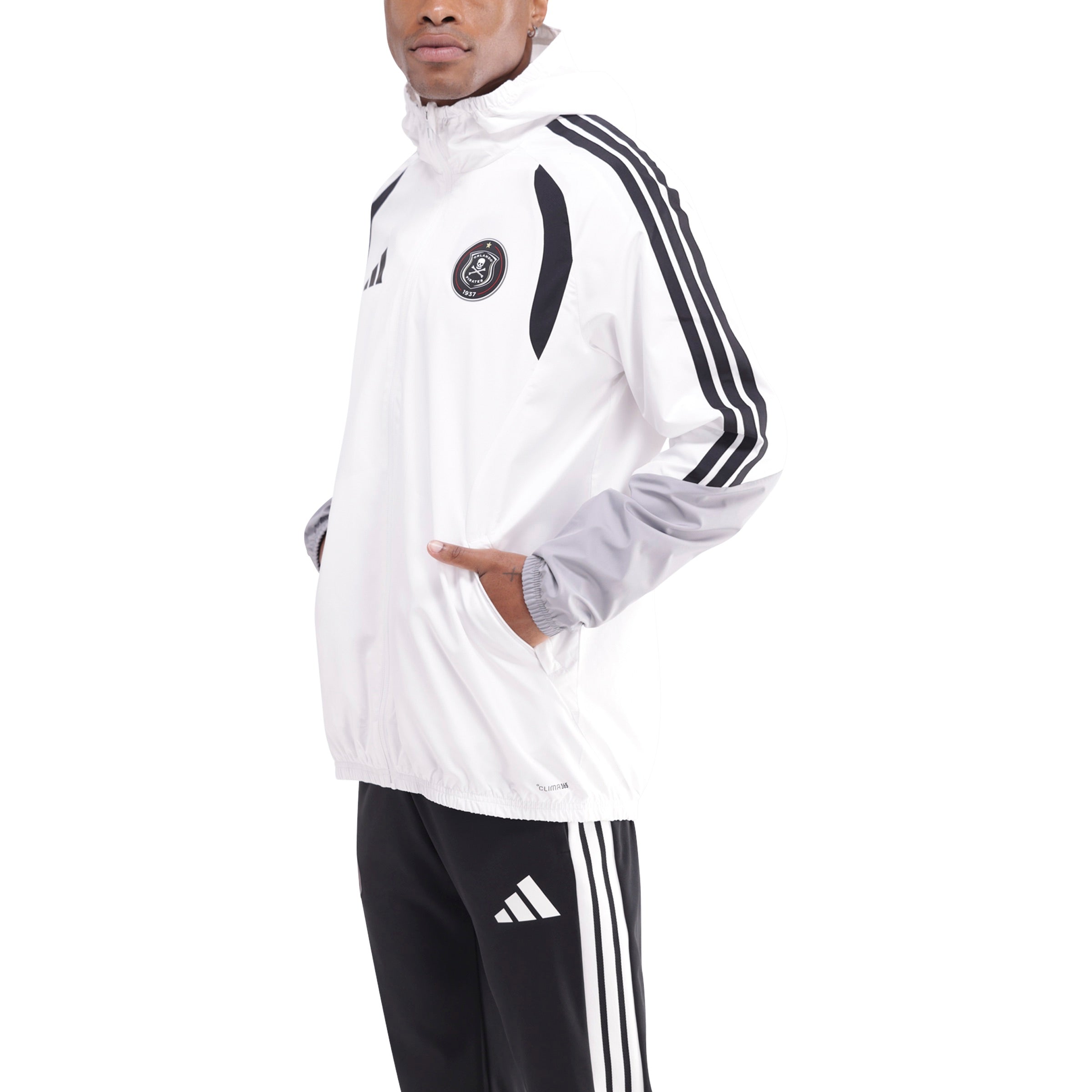 Orlando Pirates Adidas Tiro 26 Competition All-Weather Jacket White Light Onix Black