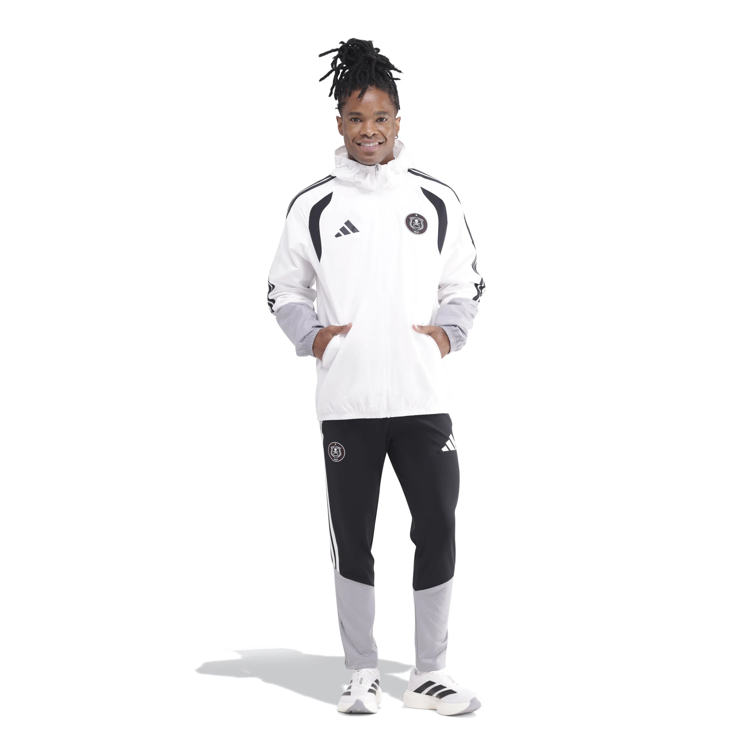 Orlando Pirates Adidas Tiro 26 Competition All-Weather Jacket White Light Onix Black