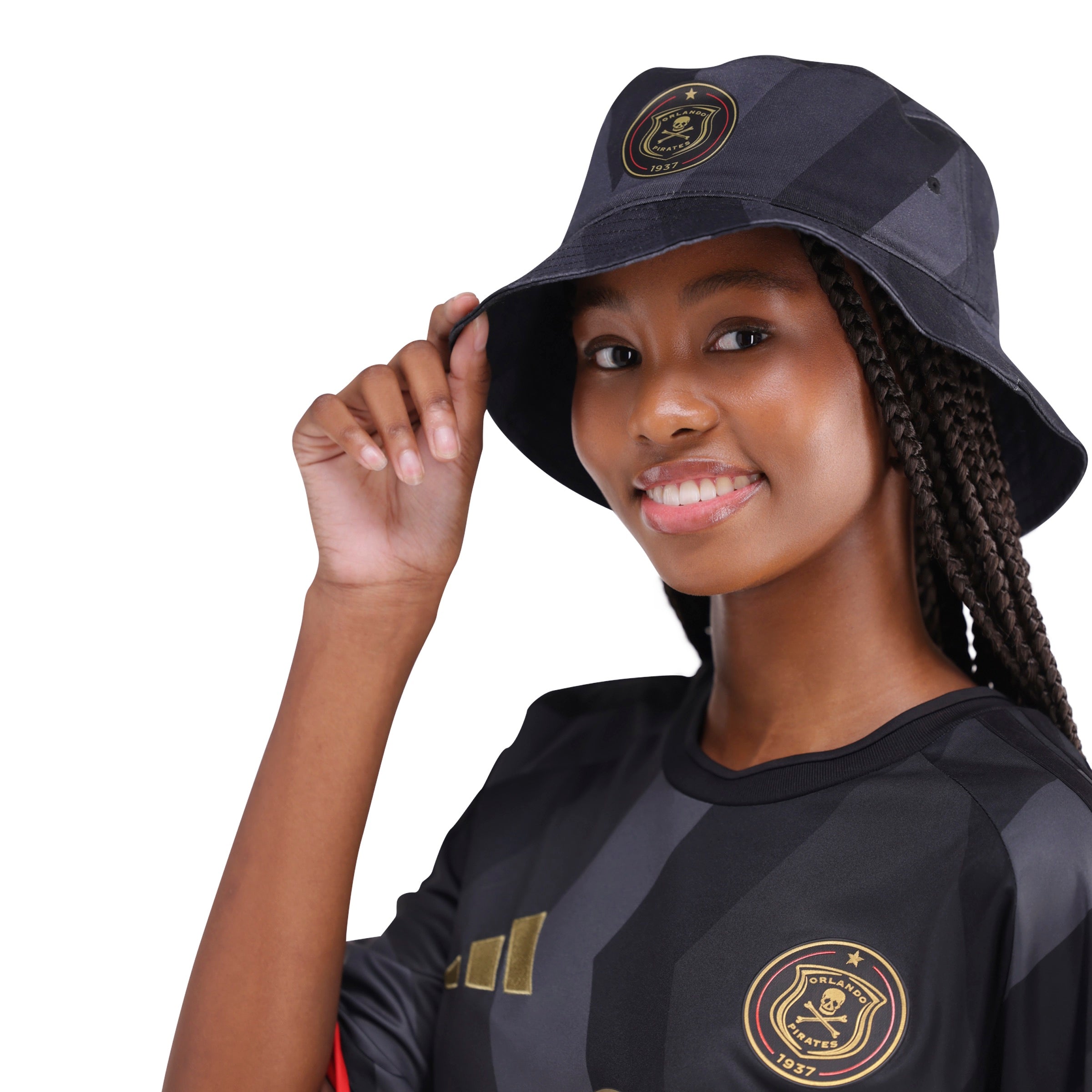 Orlando Pirates Adidas Home Bucket Hat Black
