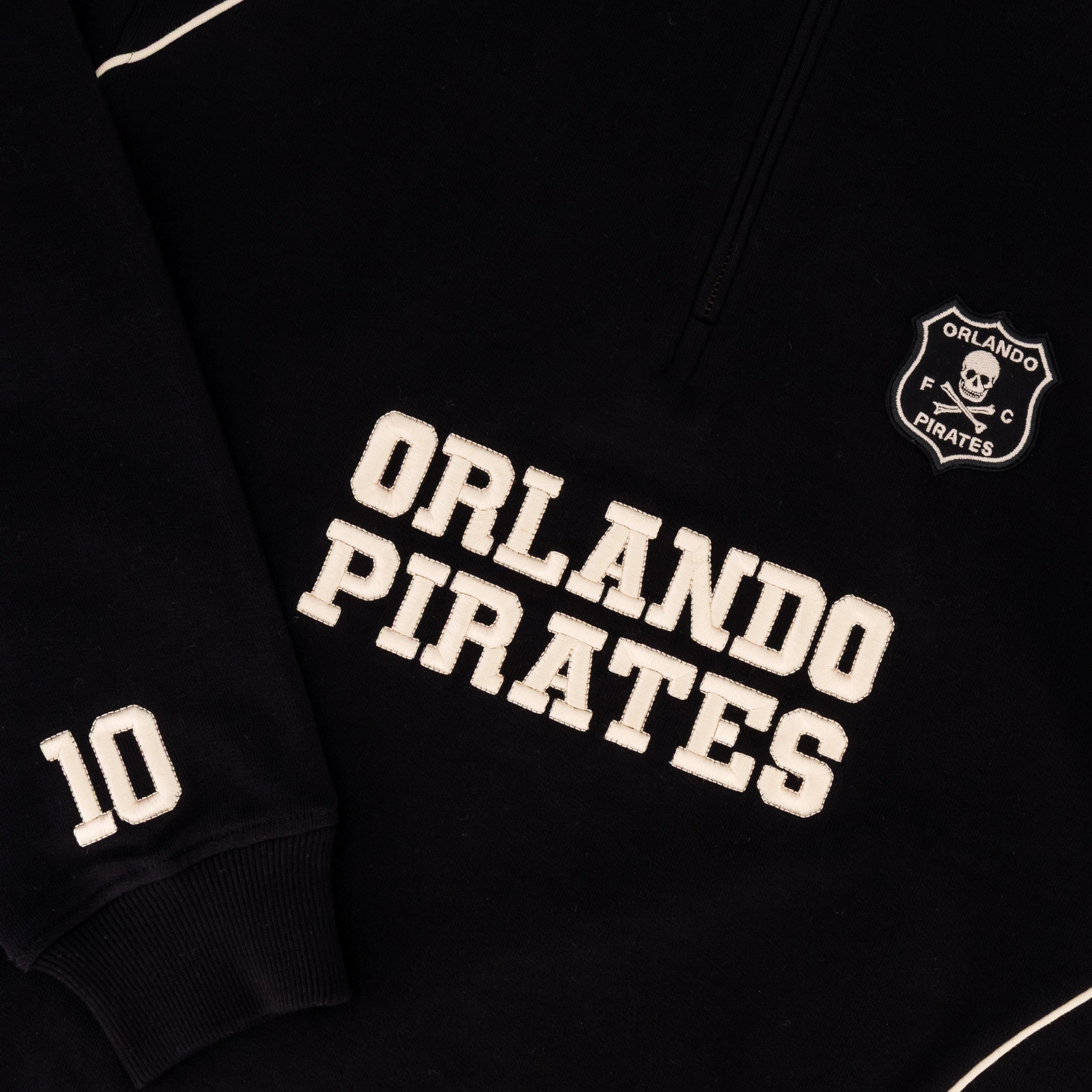 Orlando Pirates Piped Quarter Zip Sweat Black