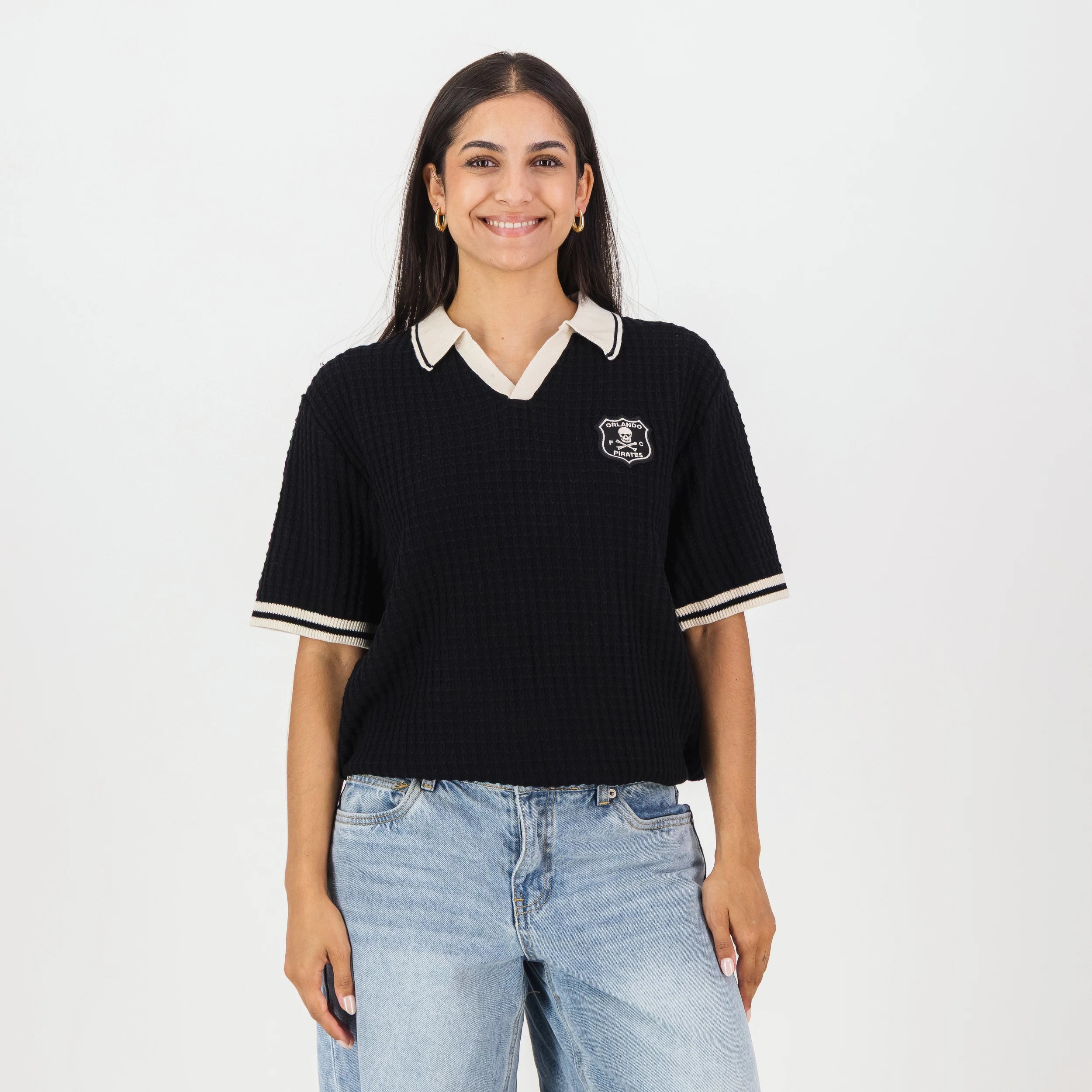Orlando Pirates Basket Weave SS Knit Jersey-Black