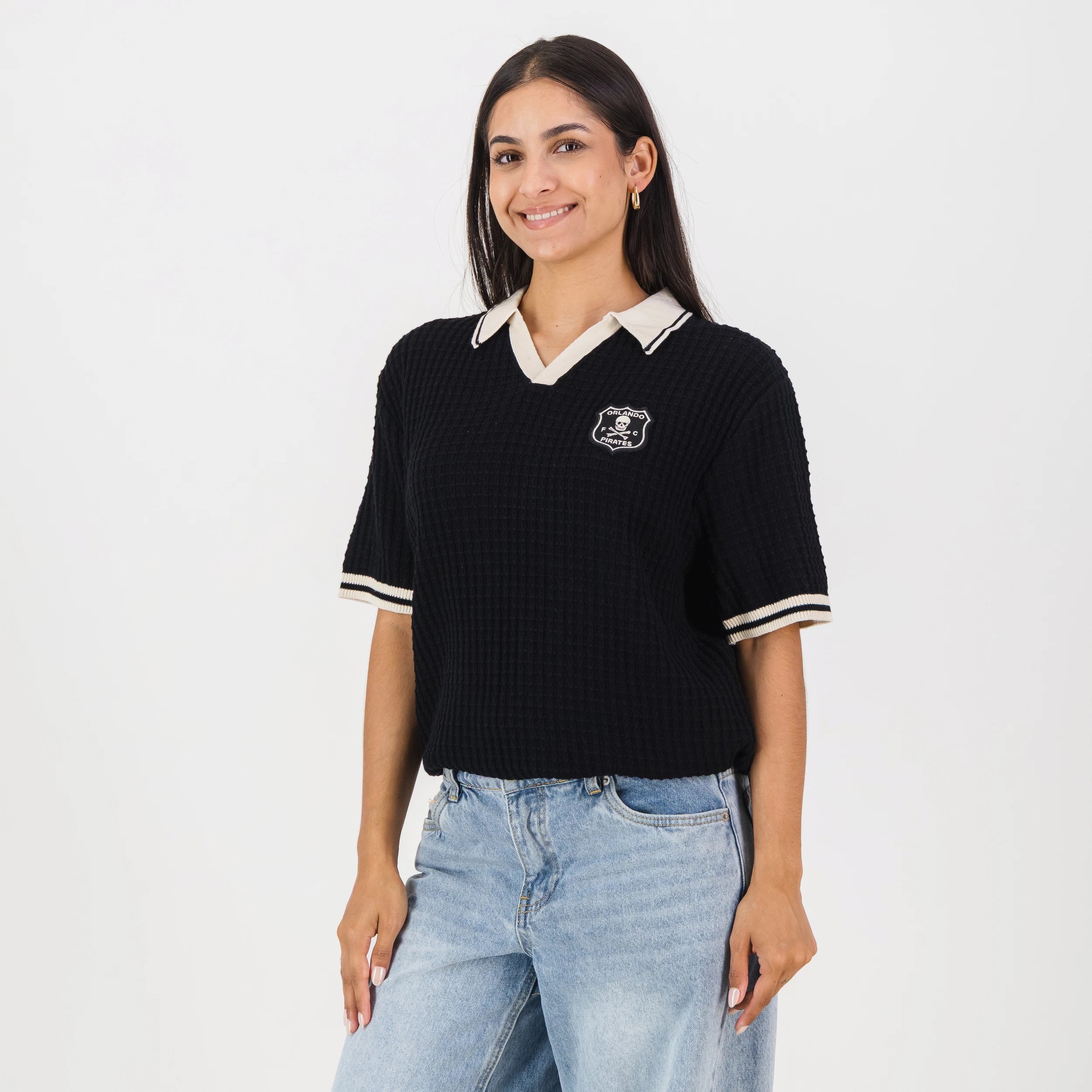 Orlando Pirates Basket Weave SS Knit Jersey-Black