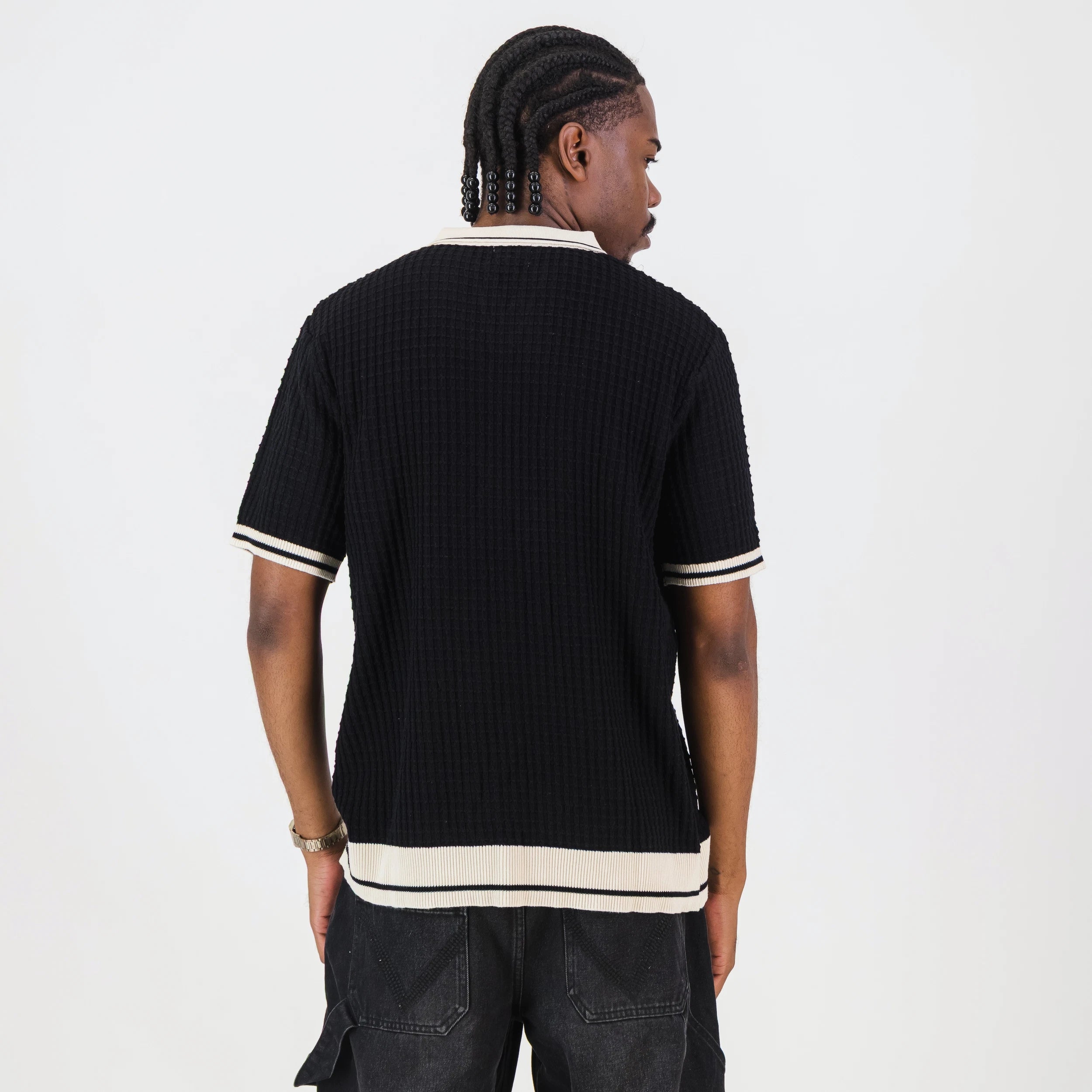 Orlando Pirates Basket Weave SS Knit Jersey-Black