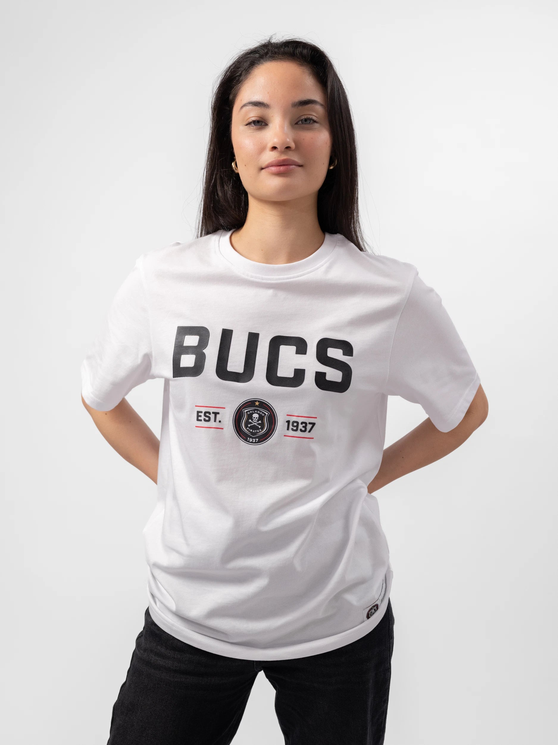 Orlando Pirates Bucs Crew Tee White