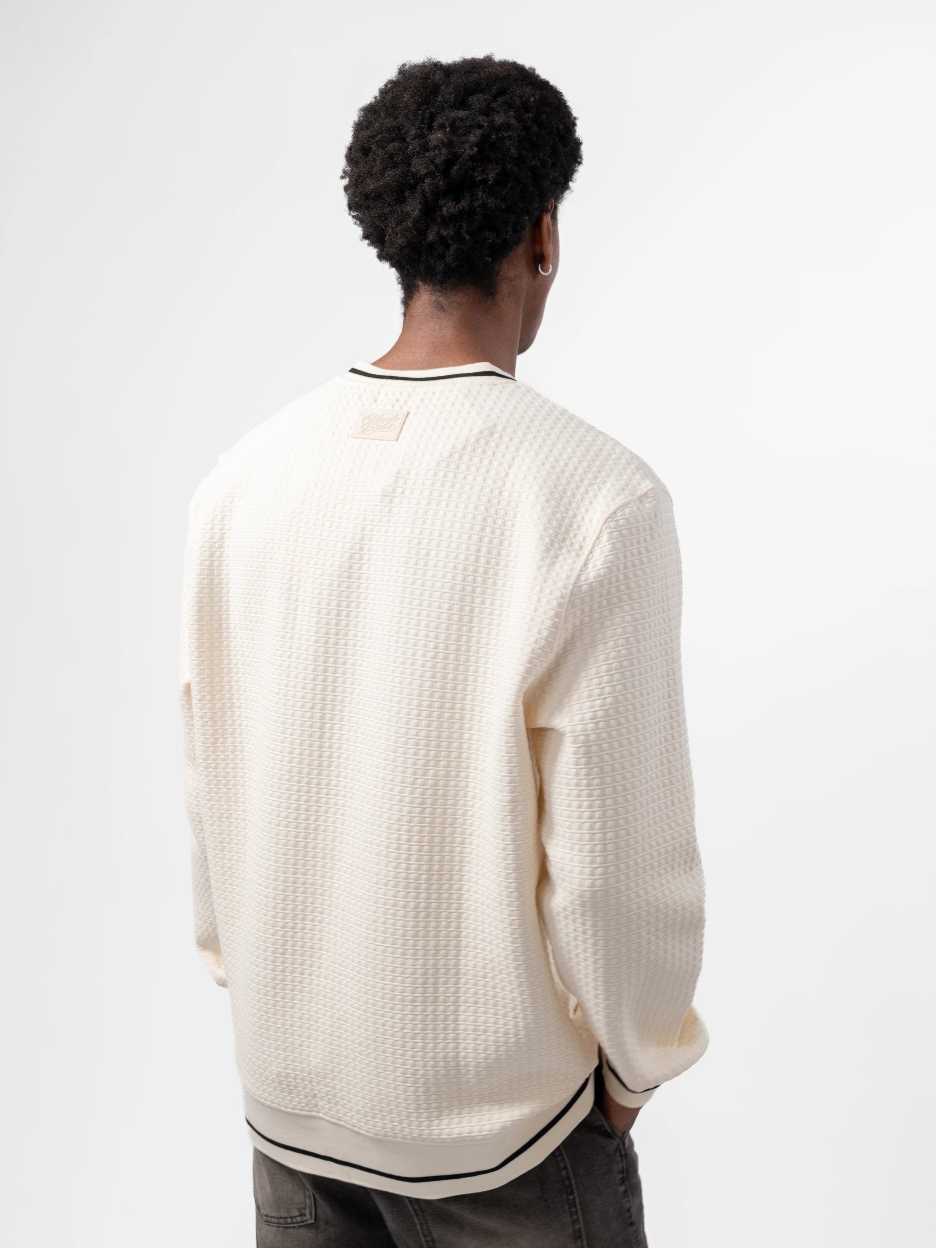 Orlando Pirates V-neck Waffle Sweatshirt White